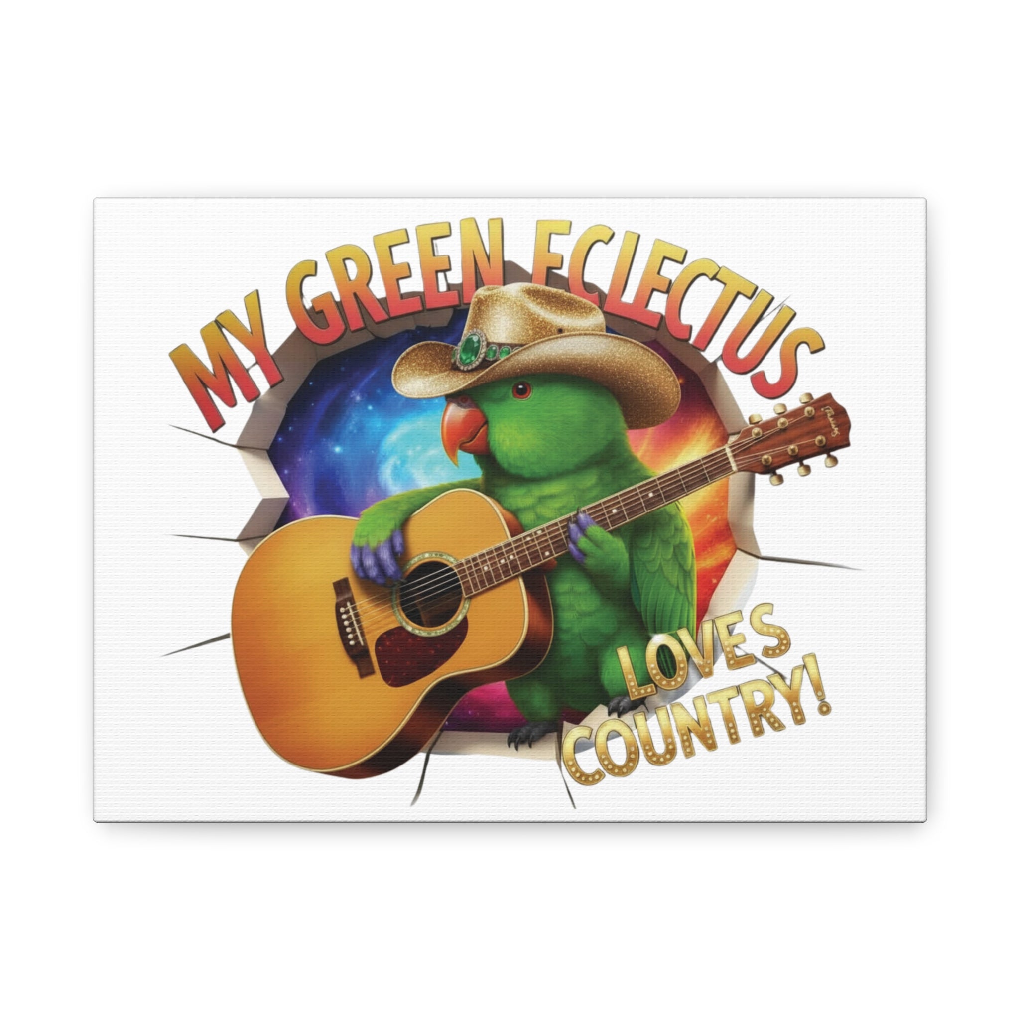 Green Eclectus Breakthrough Wall-Hanging