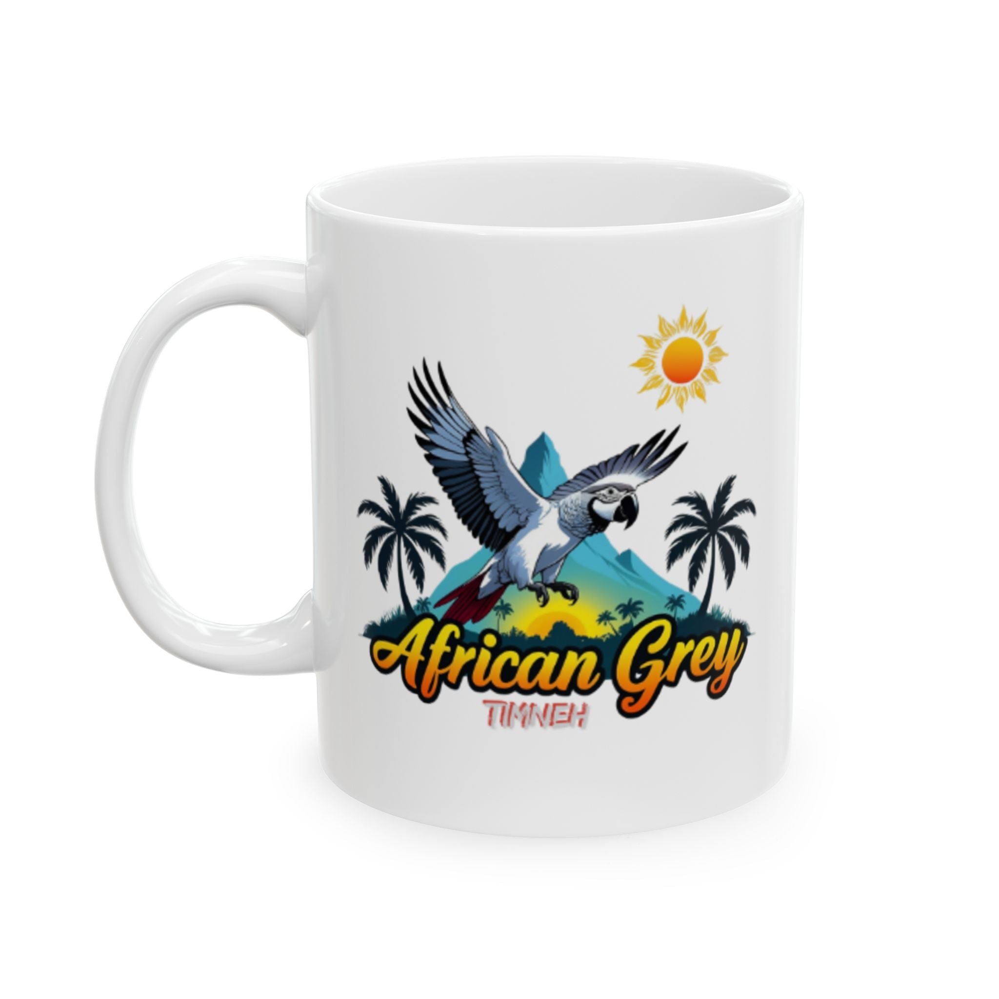 African Grey Timneh Sunset Mug