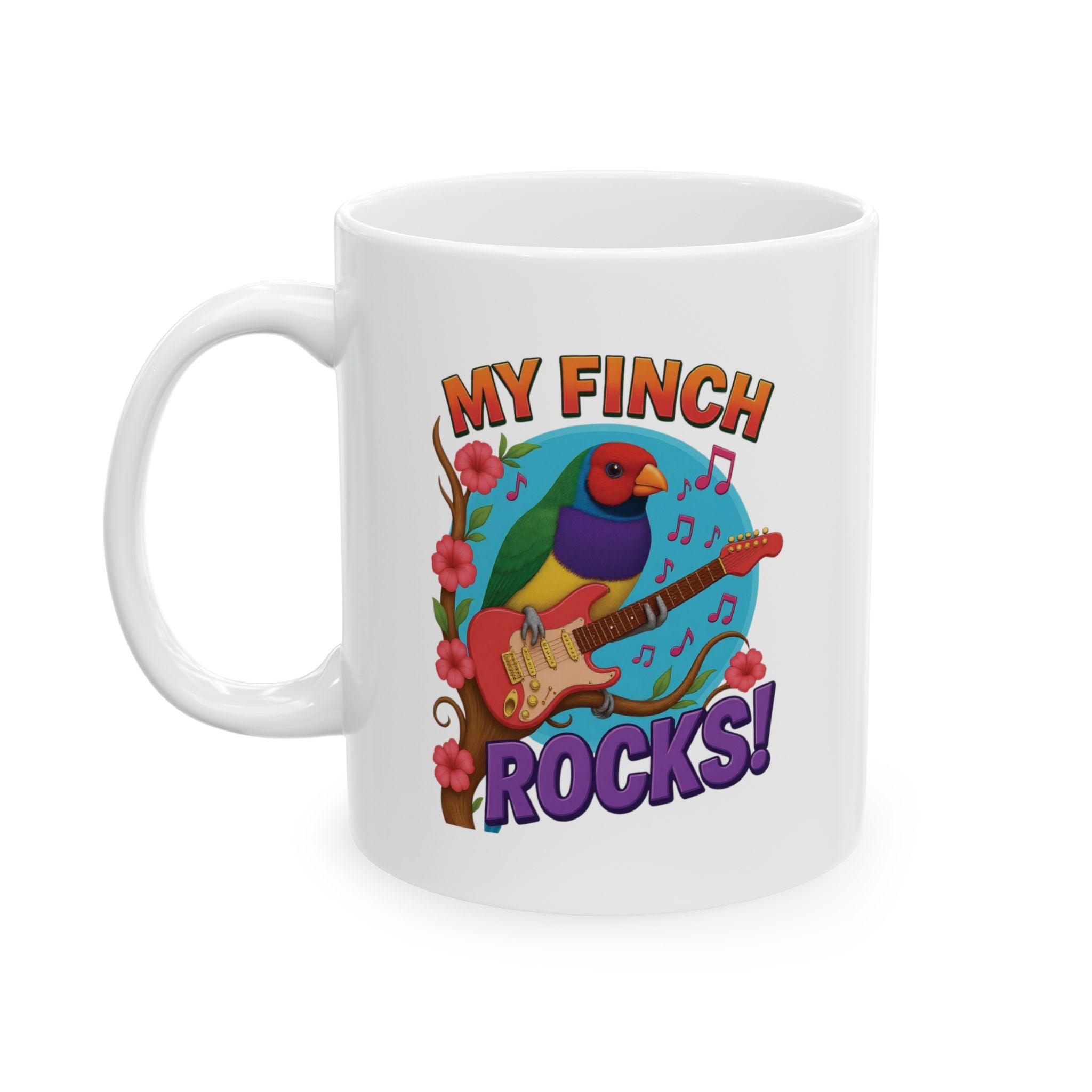 My Finch Rocks Music Mug