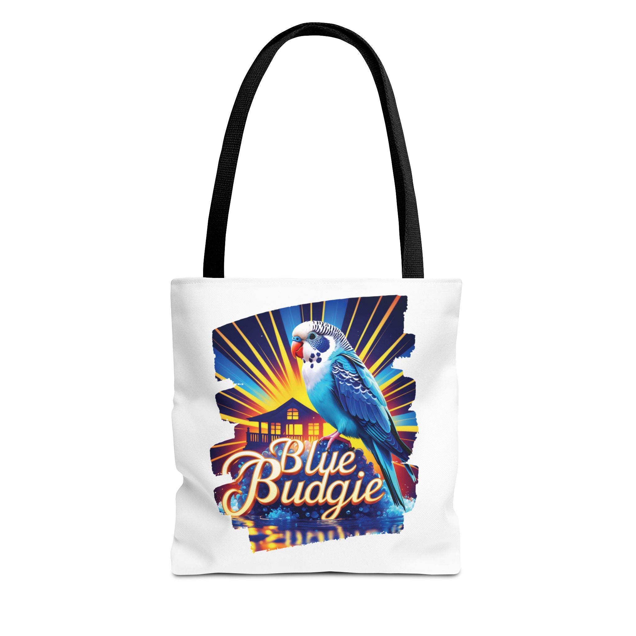 Blue Budgie Sunburst Tote Bag
