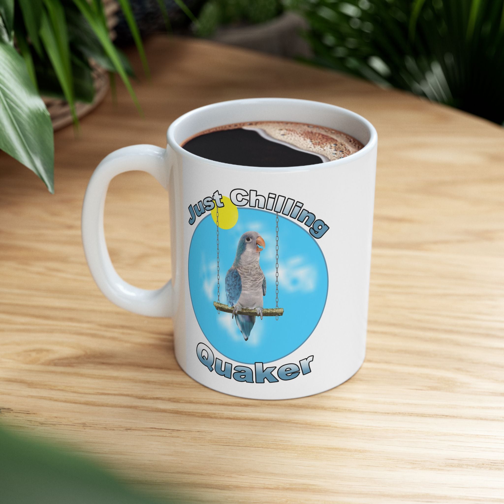 Just Chilling Swing Blue Quaker Mug
