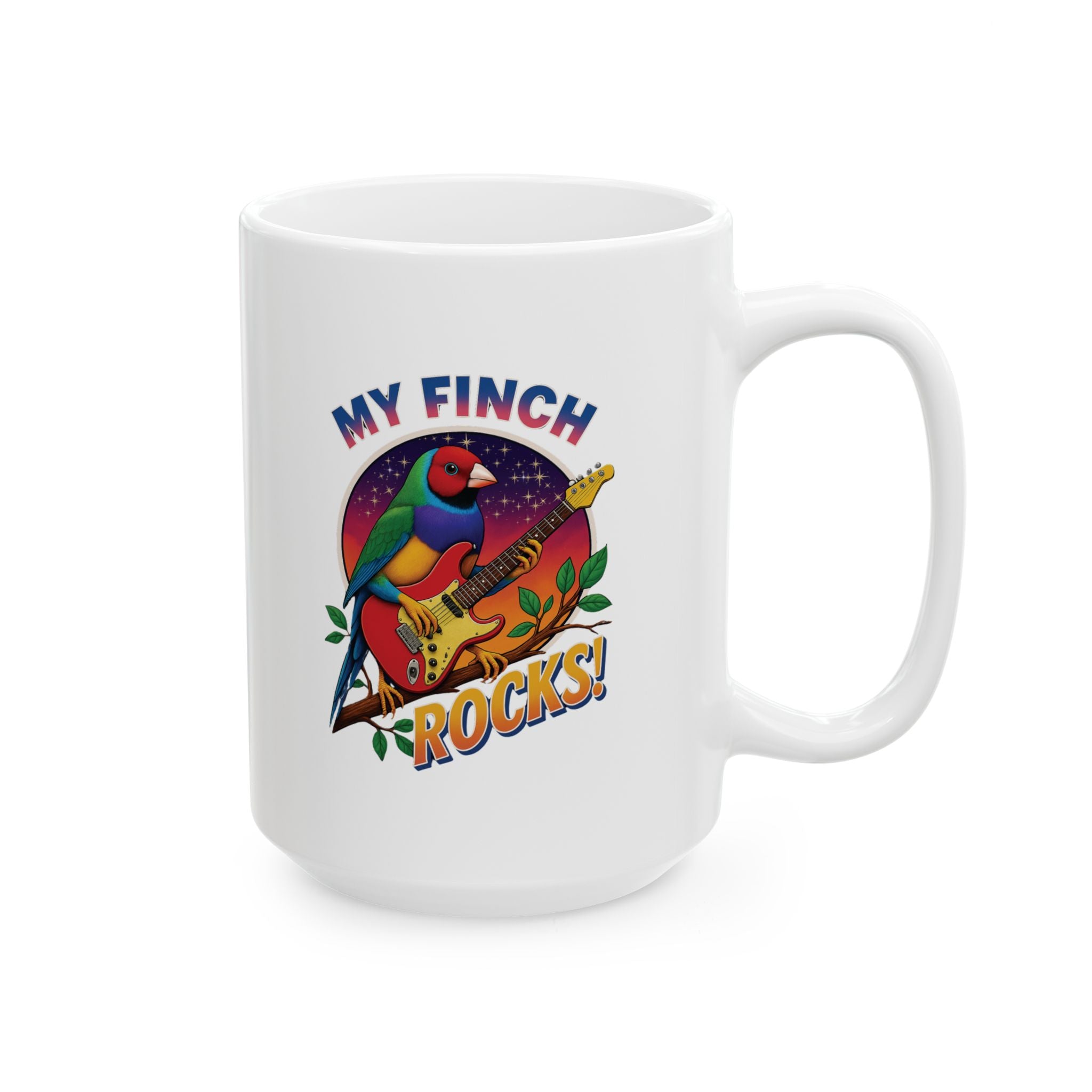 My Finch Rocks Guitar Mug