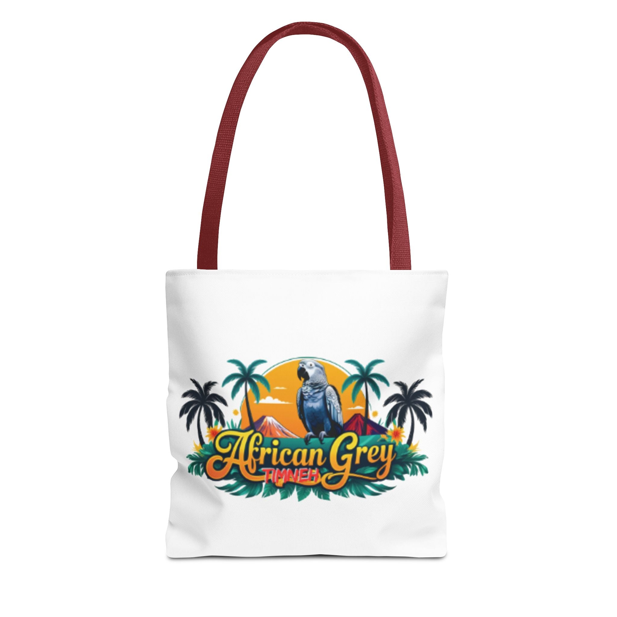 African Grey Timneh Palm Tree Tote Bag