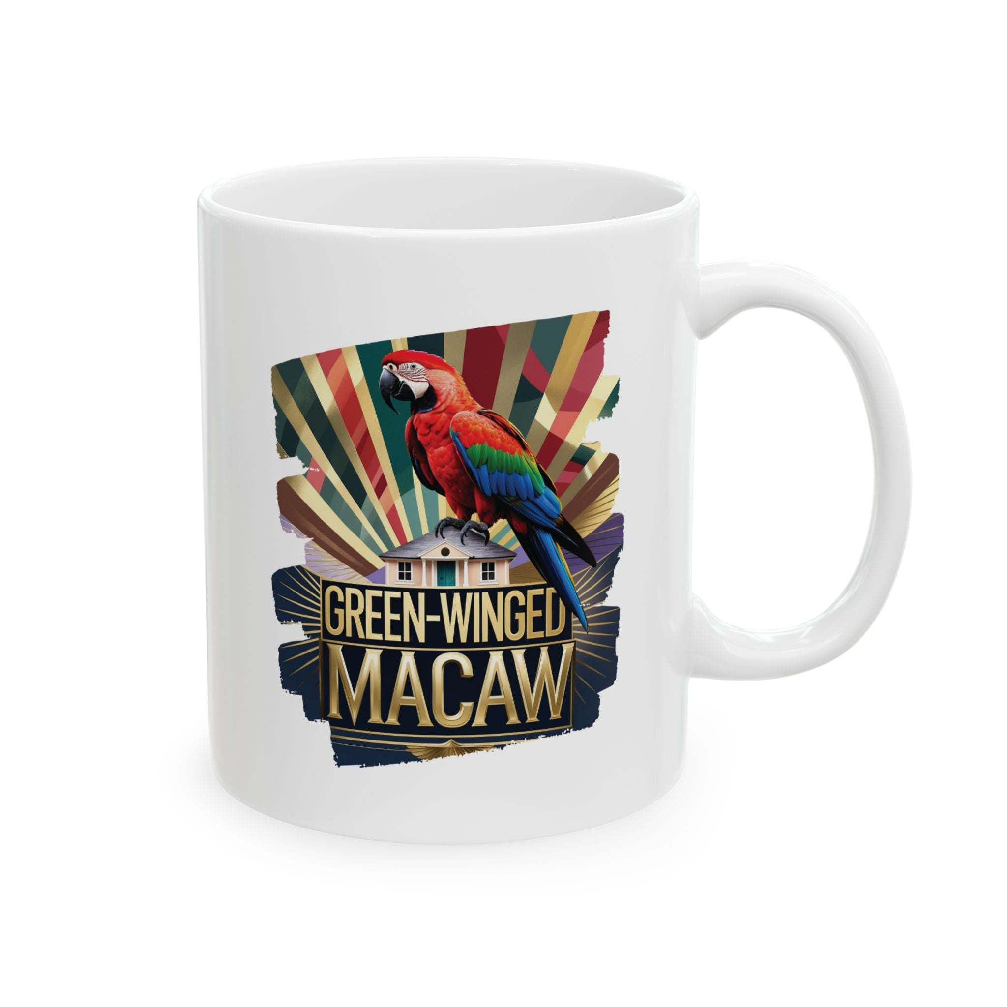 Green-Winged Macaw Sunburst Mug