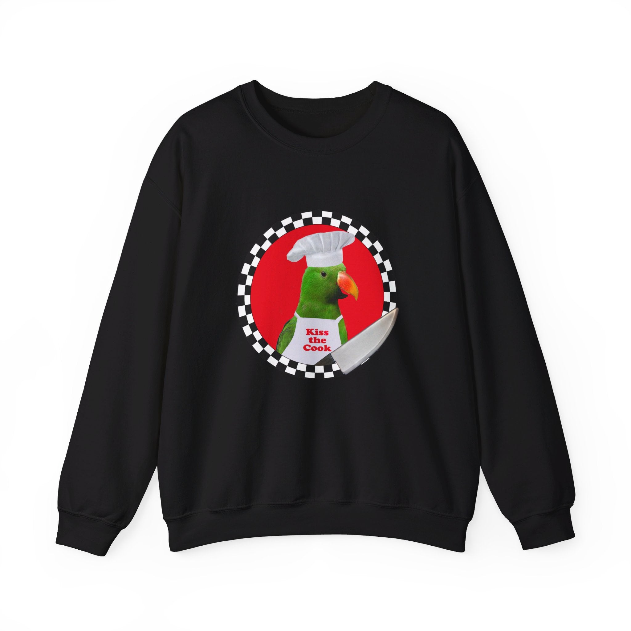 Kiss The Cook Green Eclectus Sweatshirt