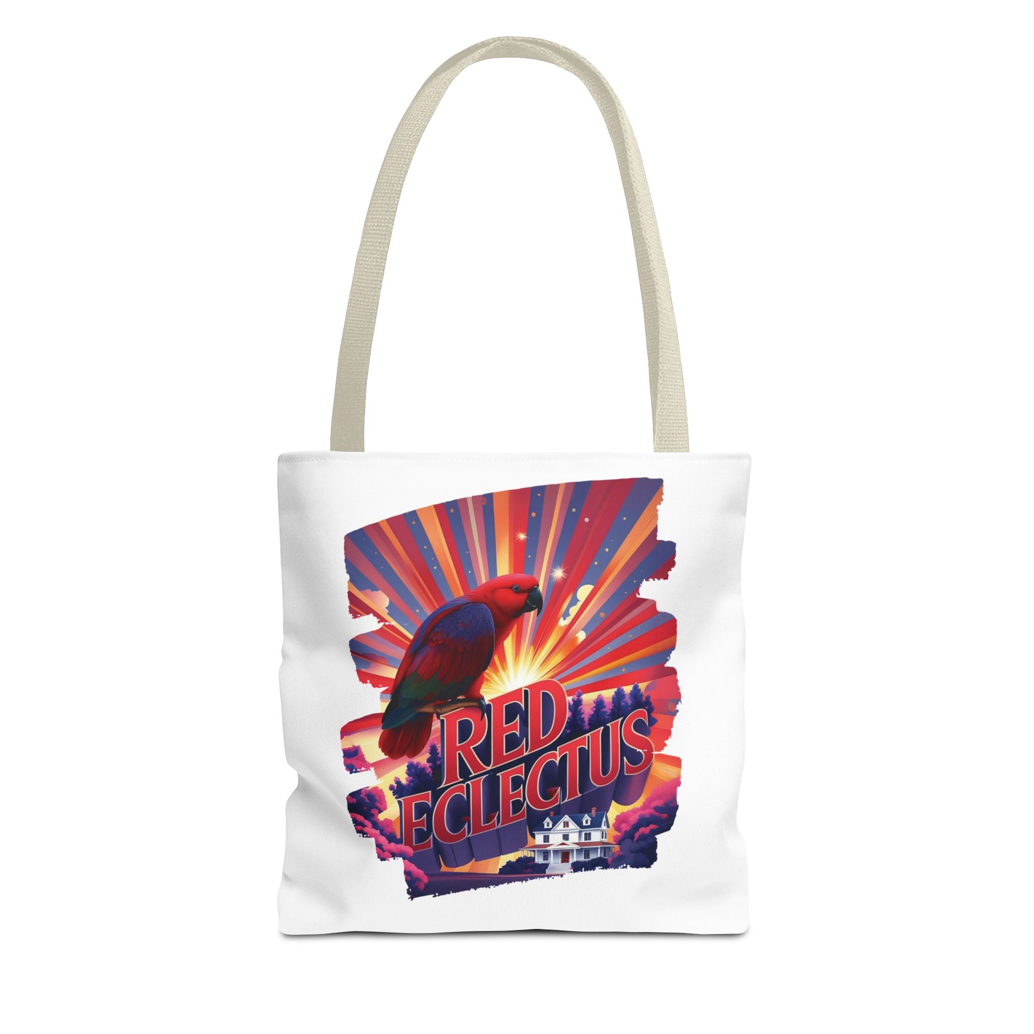 Red Eclectus Tote Bag