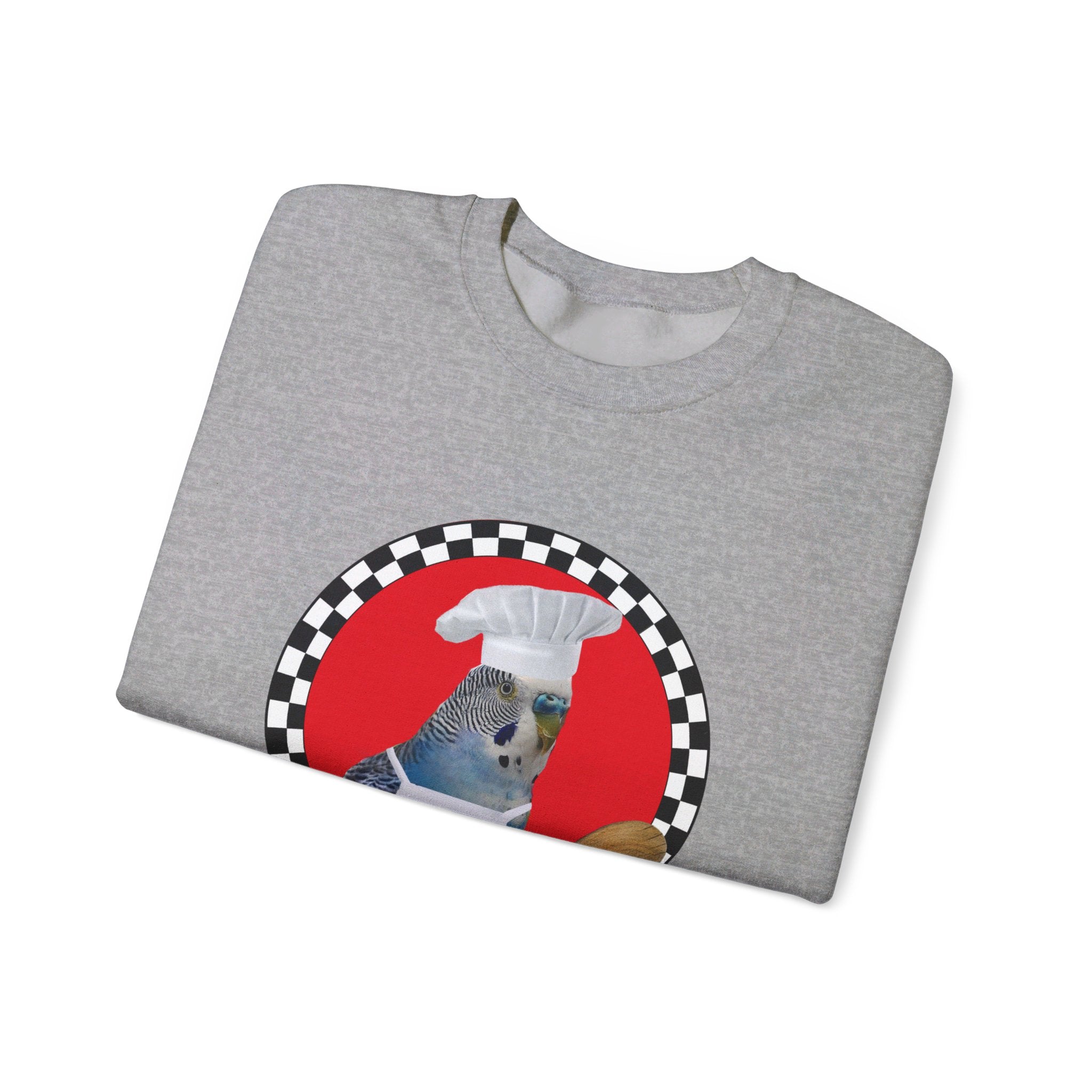 Kiss The Cook Spoon Blue Budgie Sweatshirt