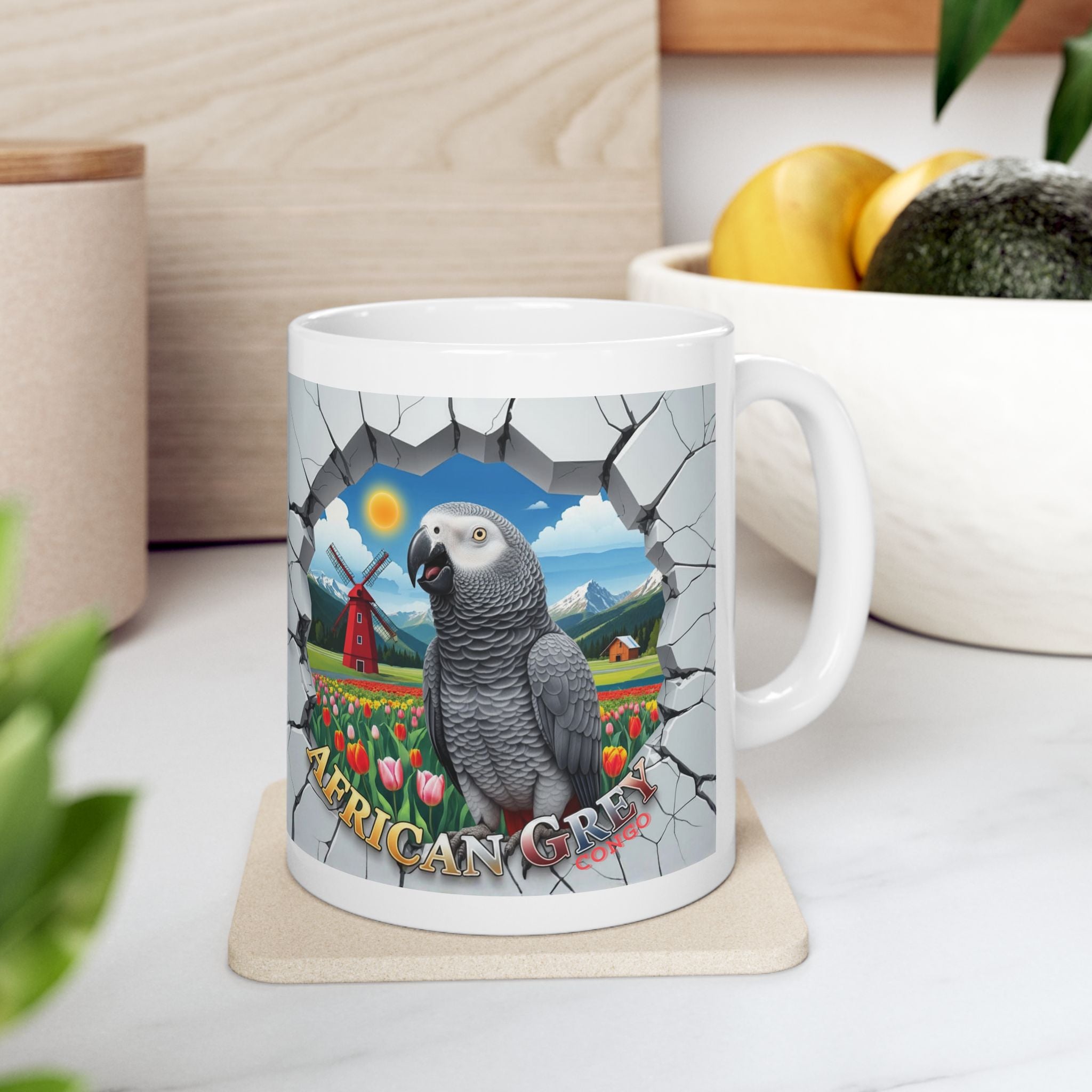 African Grey Congo Nature Scenic Mug