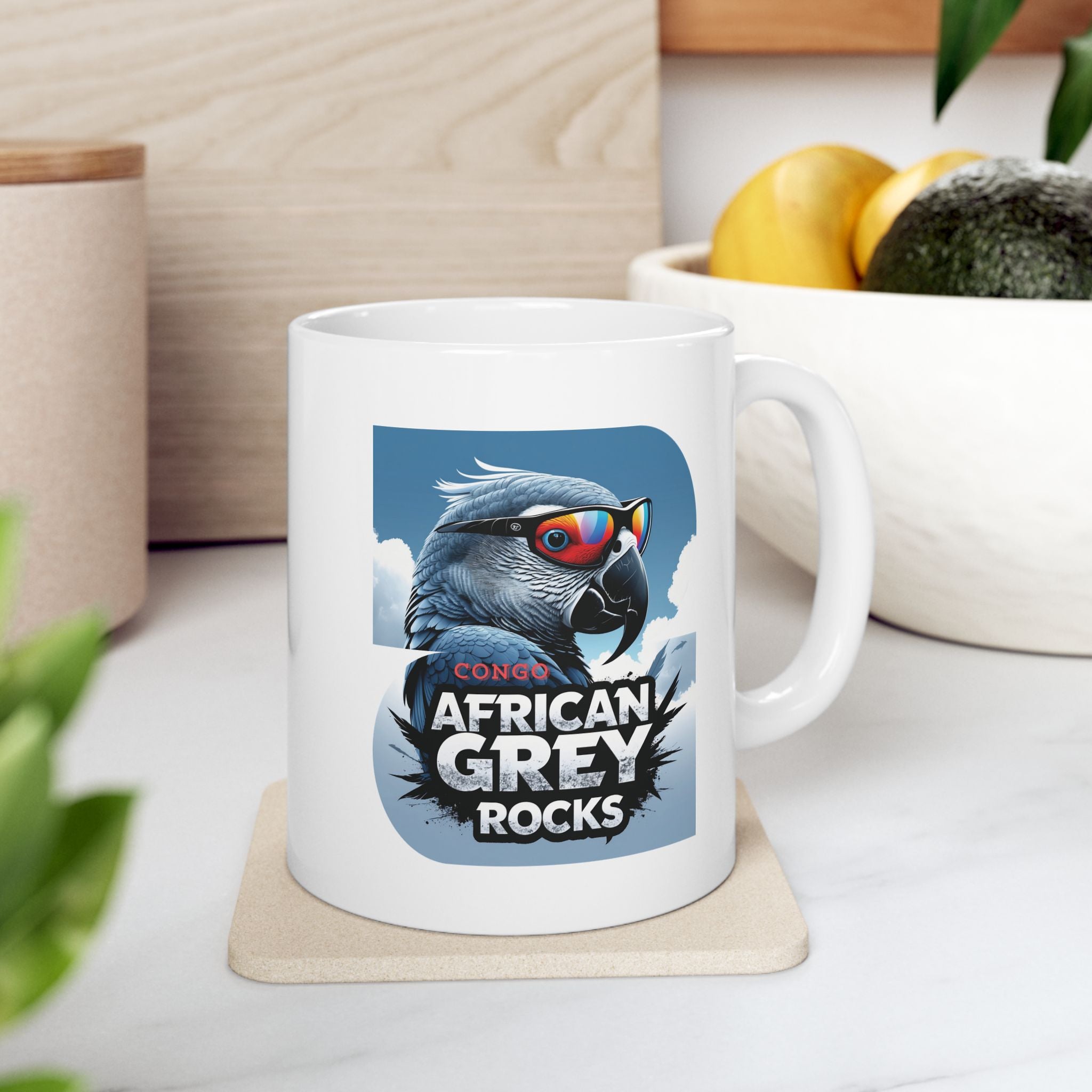 African Grey Rocks Ceramic Mug