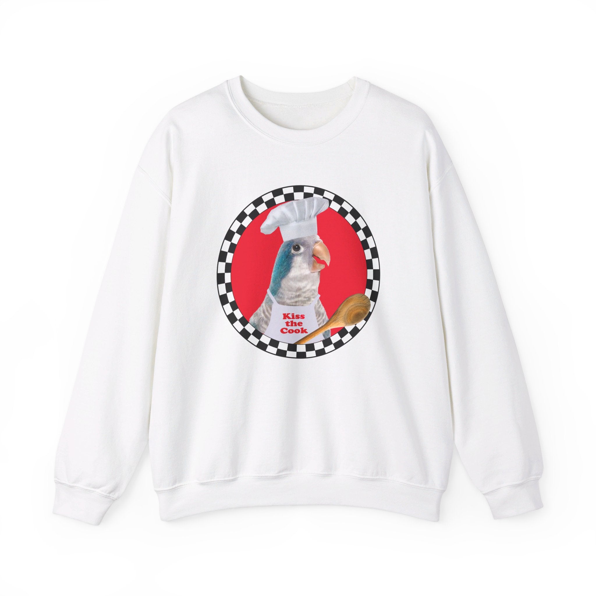 Kiss The Cook Spoon Blue Quaker Sweatshirt
