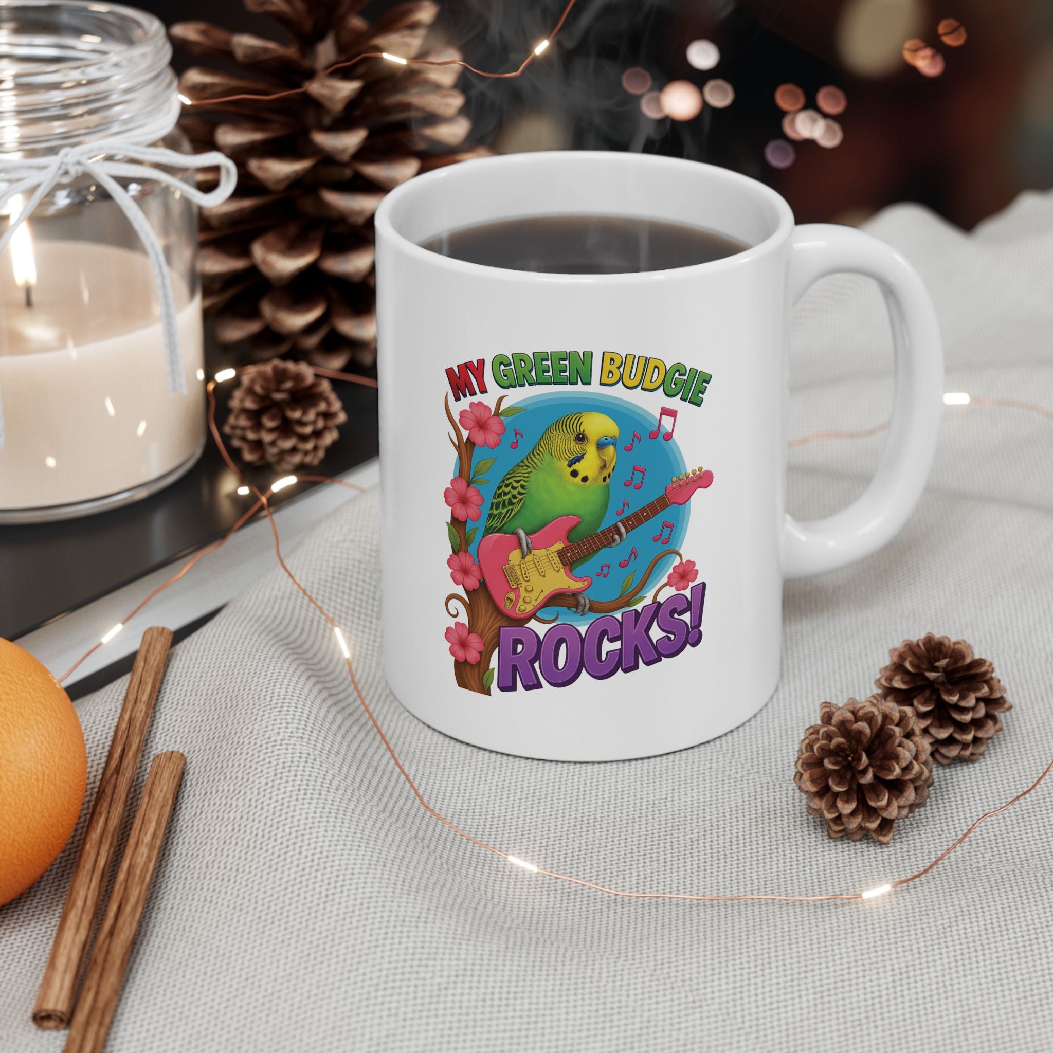 My Green Budgie Rocks Mug