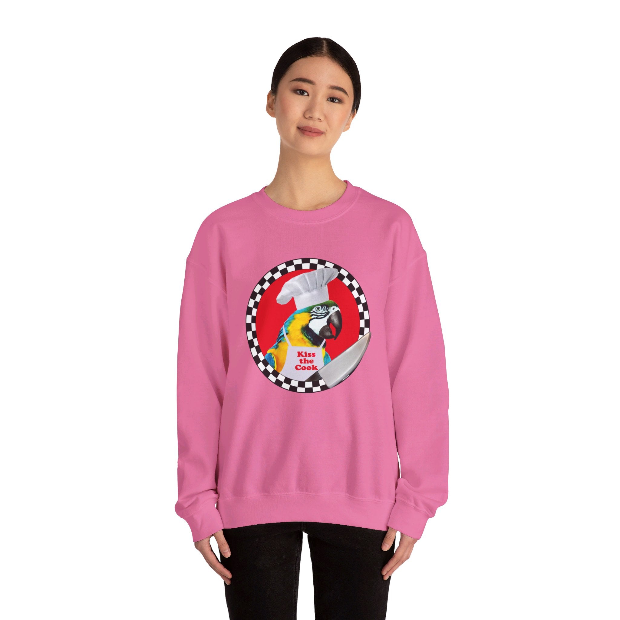 Kiss The Cook Blue And Gold Sweatshirt
