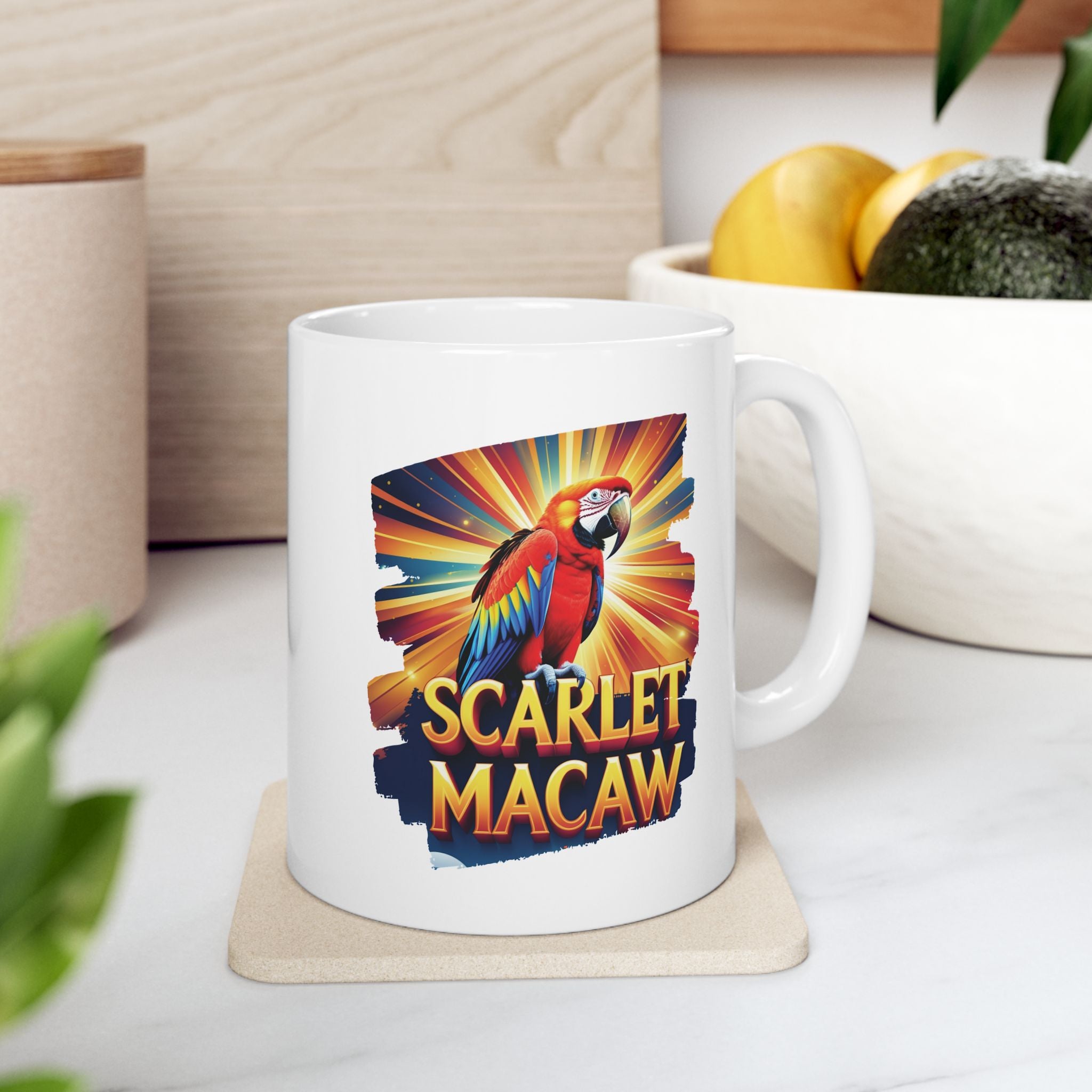 Scarlet Macaw Sunburst Mug