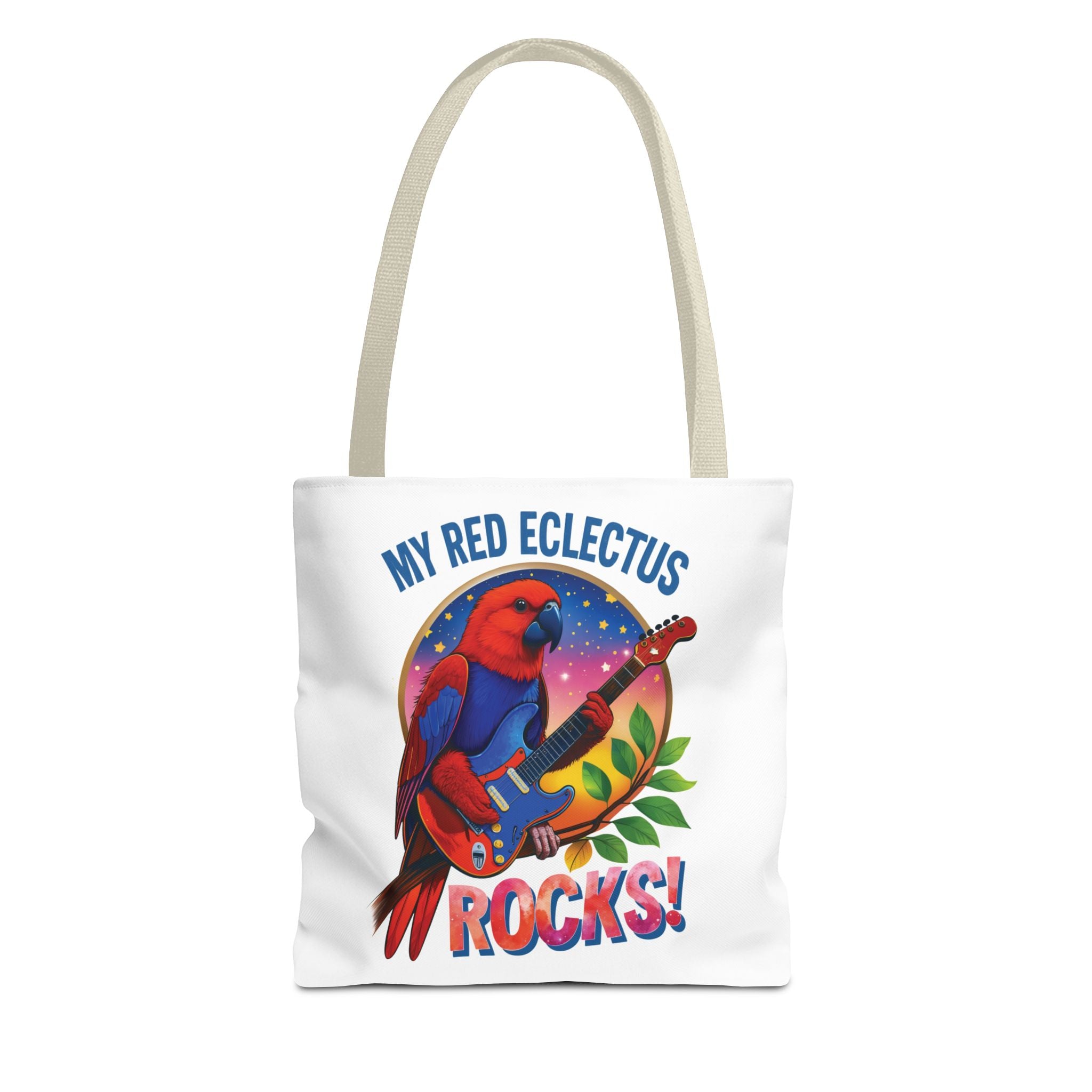 Red Eclectus Tote Bag