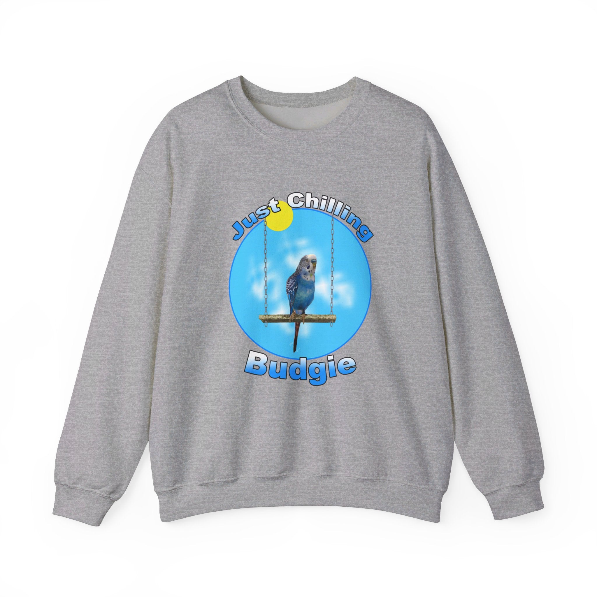 Just Chilling Swing Blue Budgie Sweatshirt
