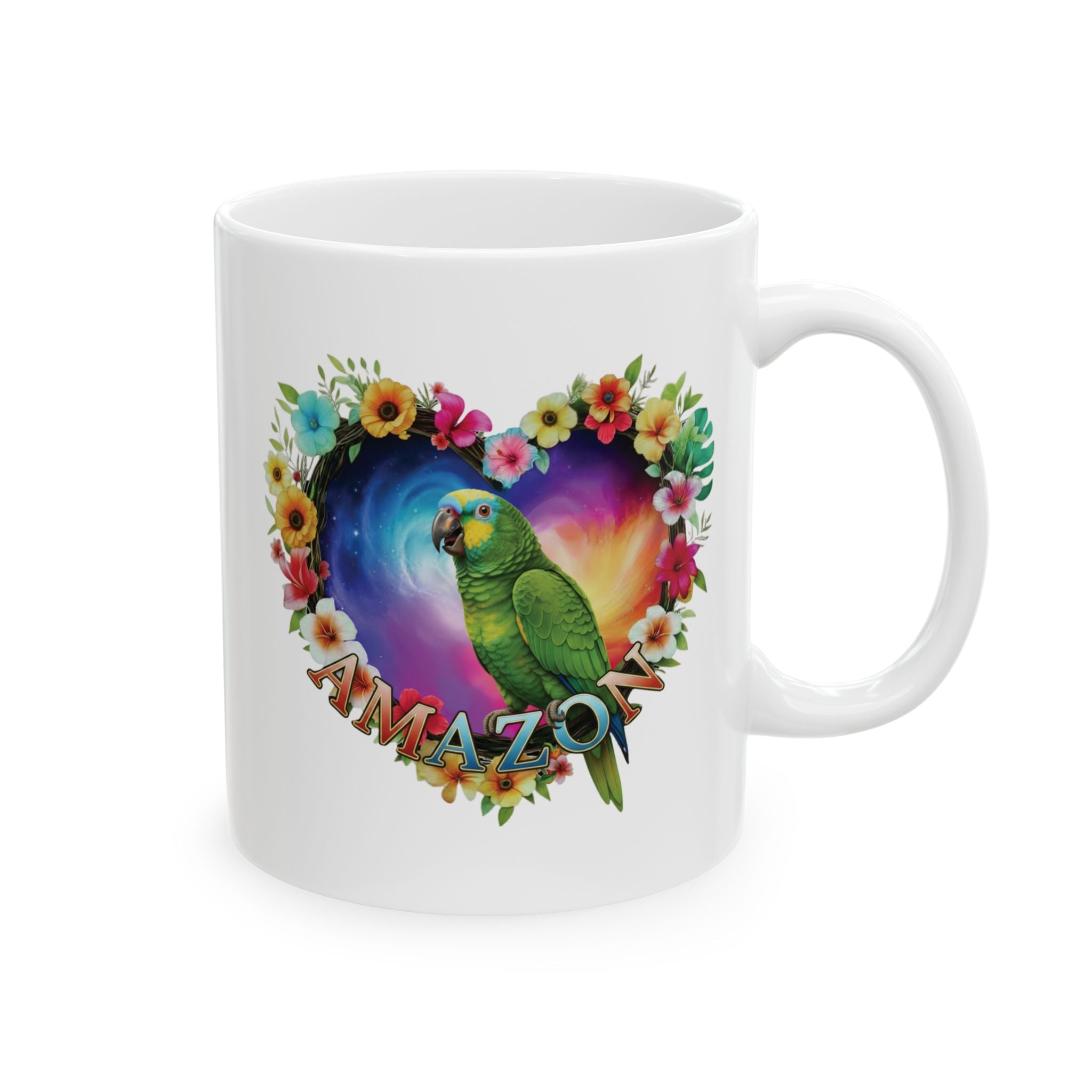 Amazon Floral Heart Mug
