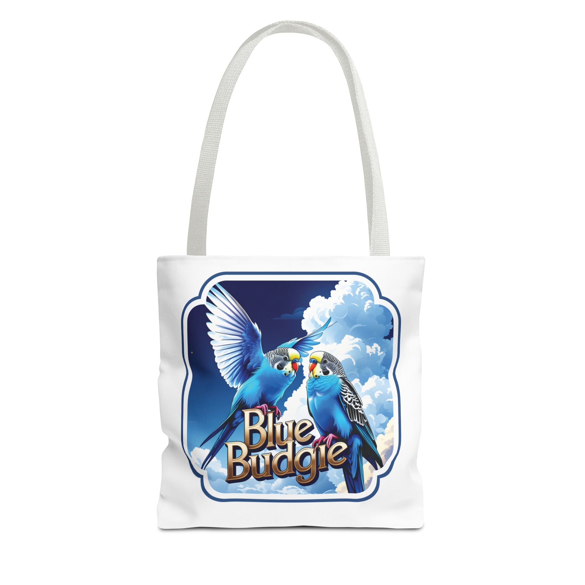 Flying Blue Budgie Couple Tote Bag