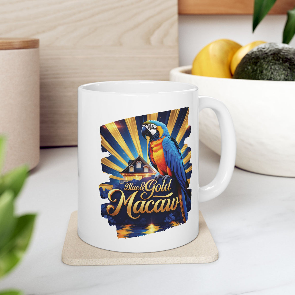 Sunburst Blue & Gold Macaw Mug