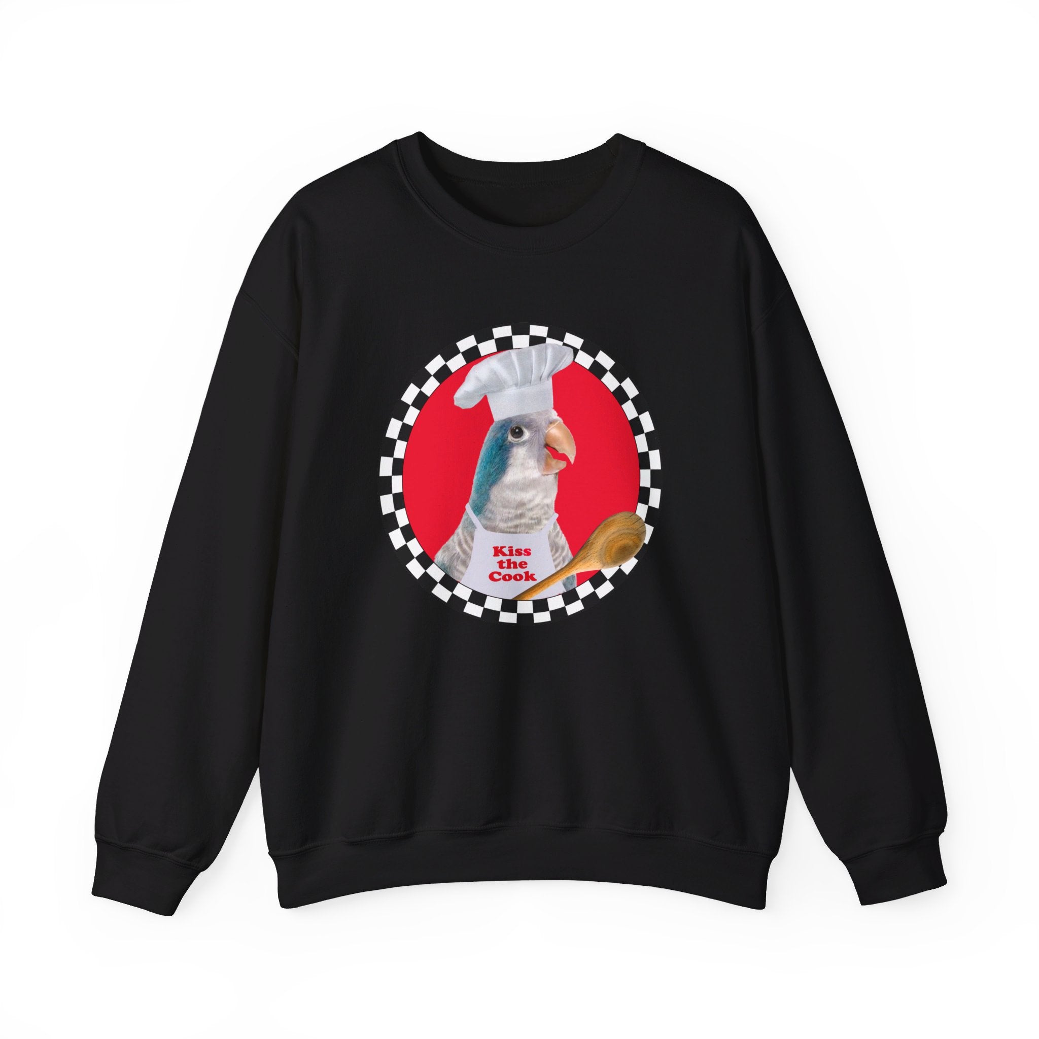 Kiss The Cook Spoon Blue Quaker Sweatshirt