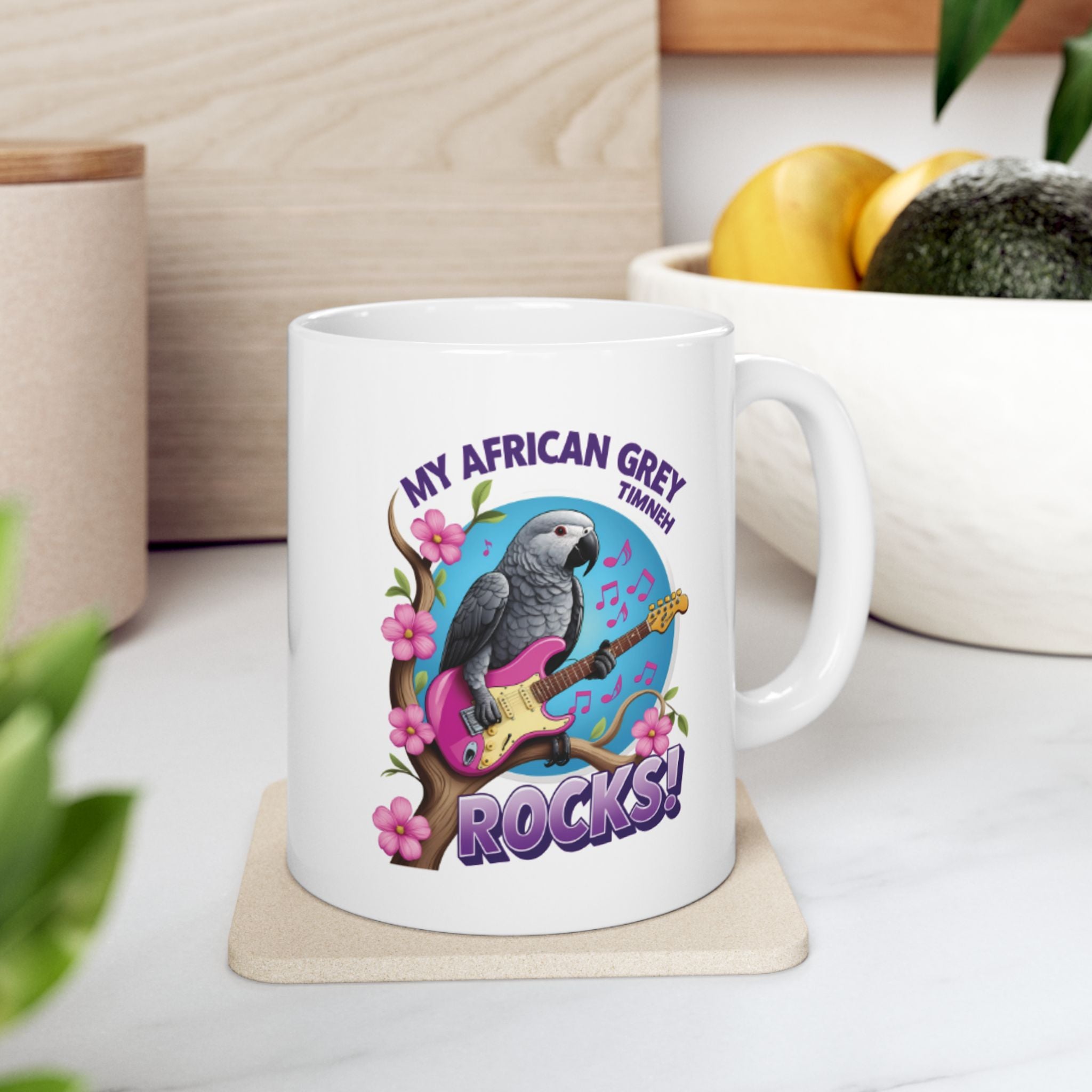 African Grey Timneh Rocks Mug
