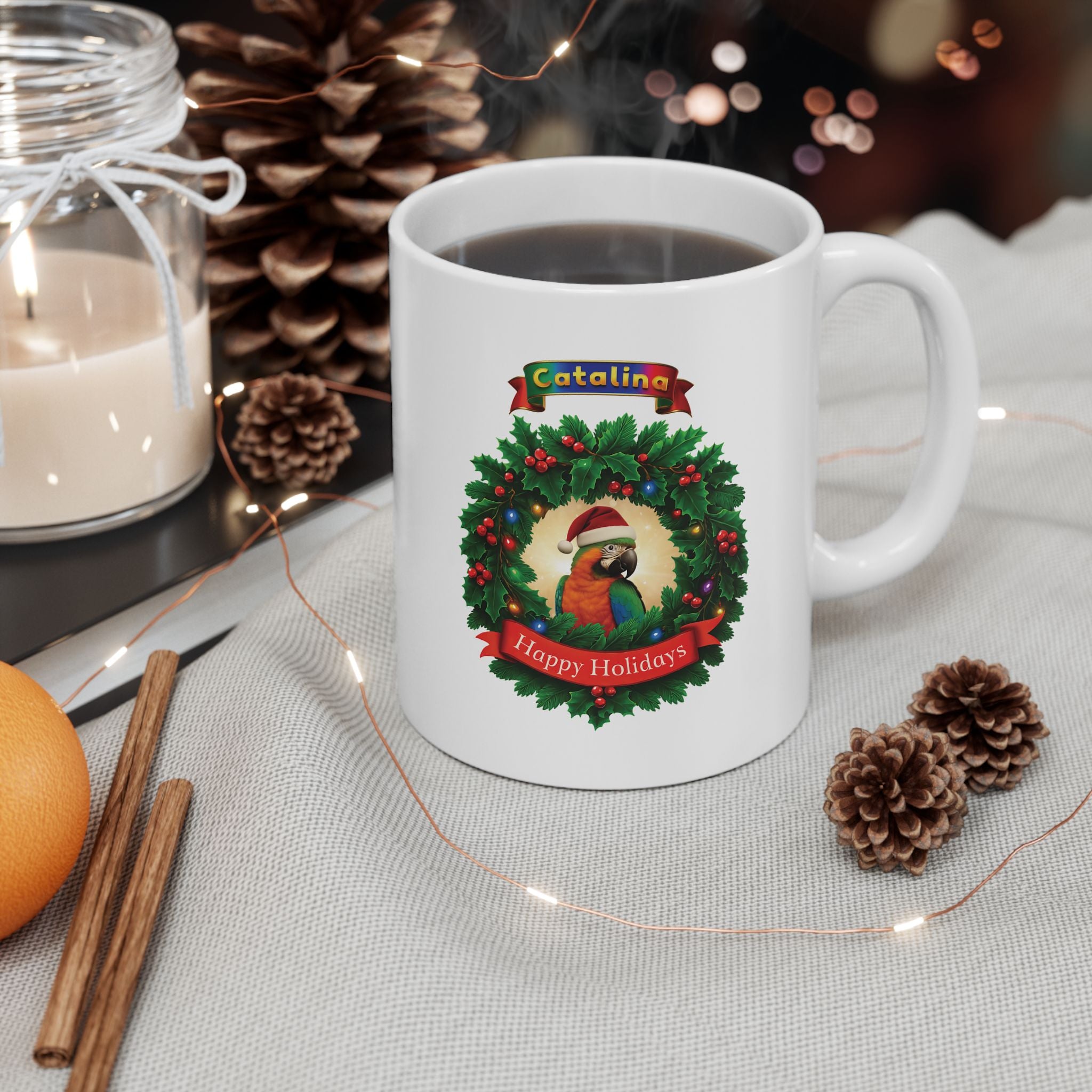 Christmas Happy Holidays Catalina Mug