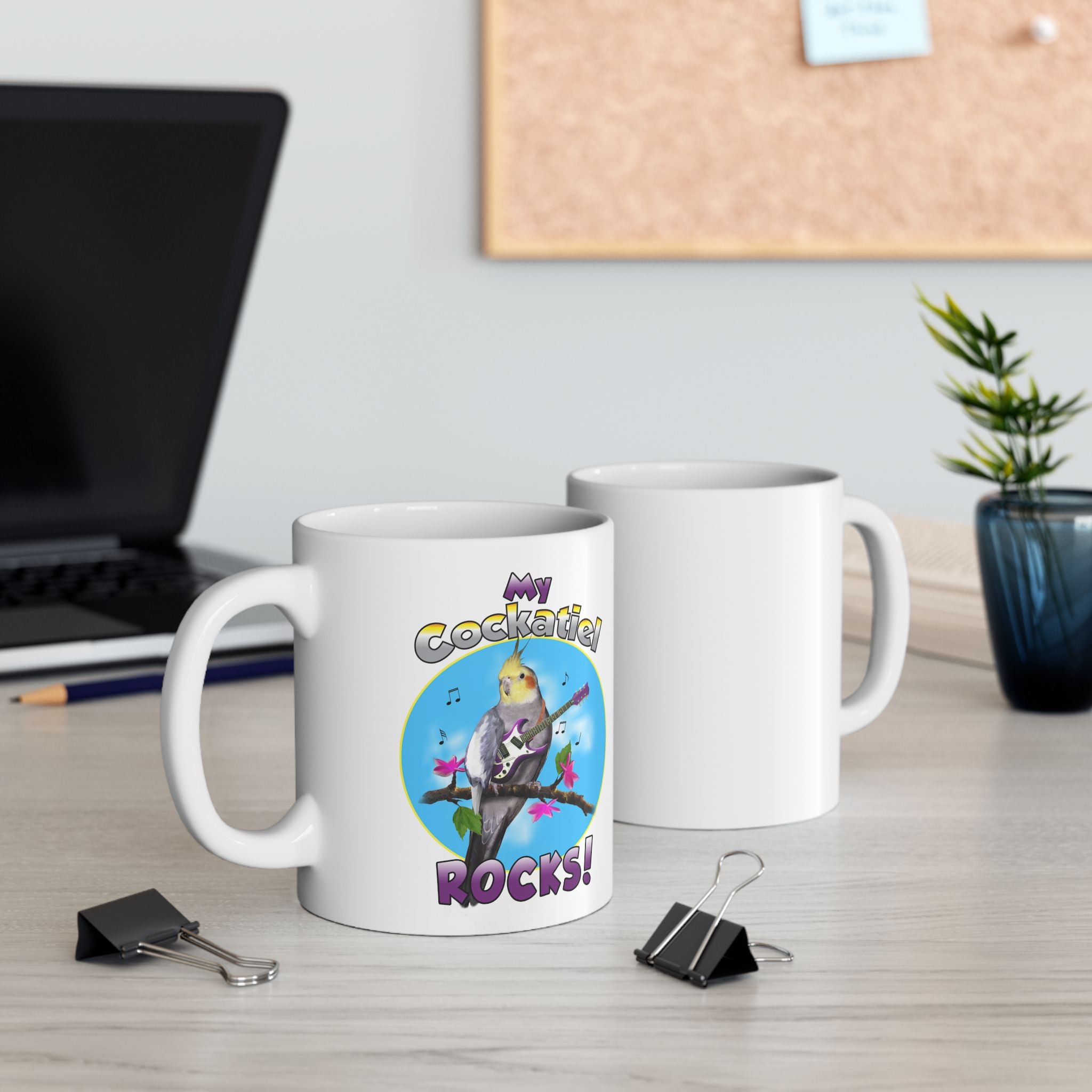 My Cockatiel Rocks Guitar Mug