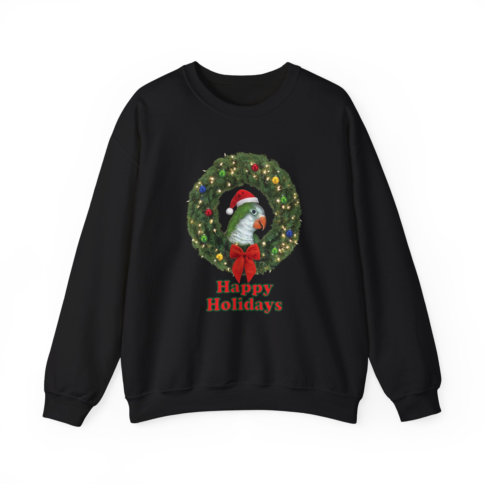 Happy Christmas Holidays Green Quaker Sweatshirt
