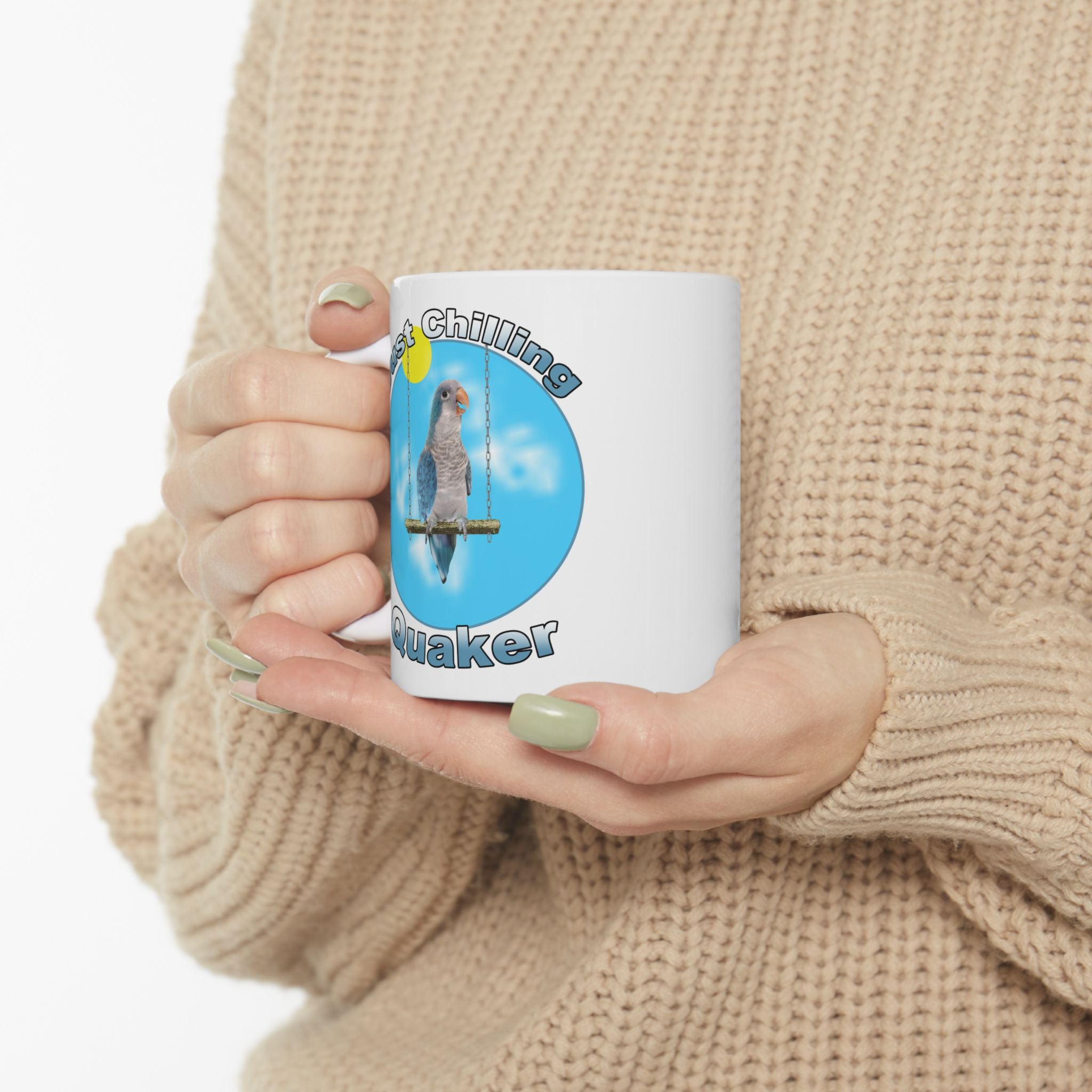 Just Chilling Swing Blue Quaker Mug
