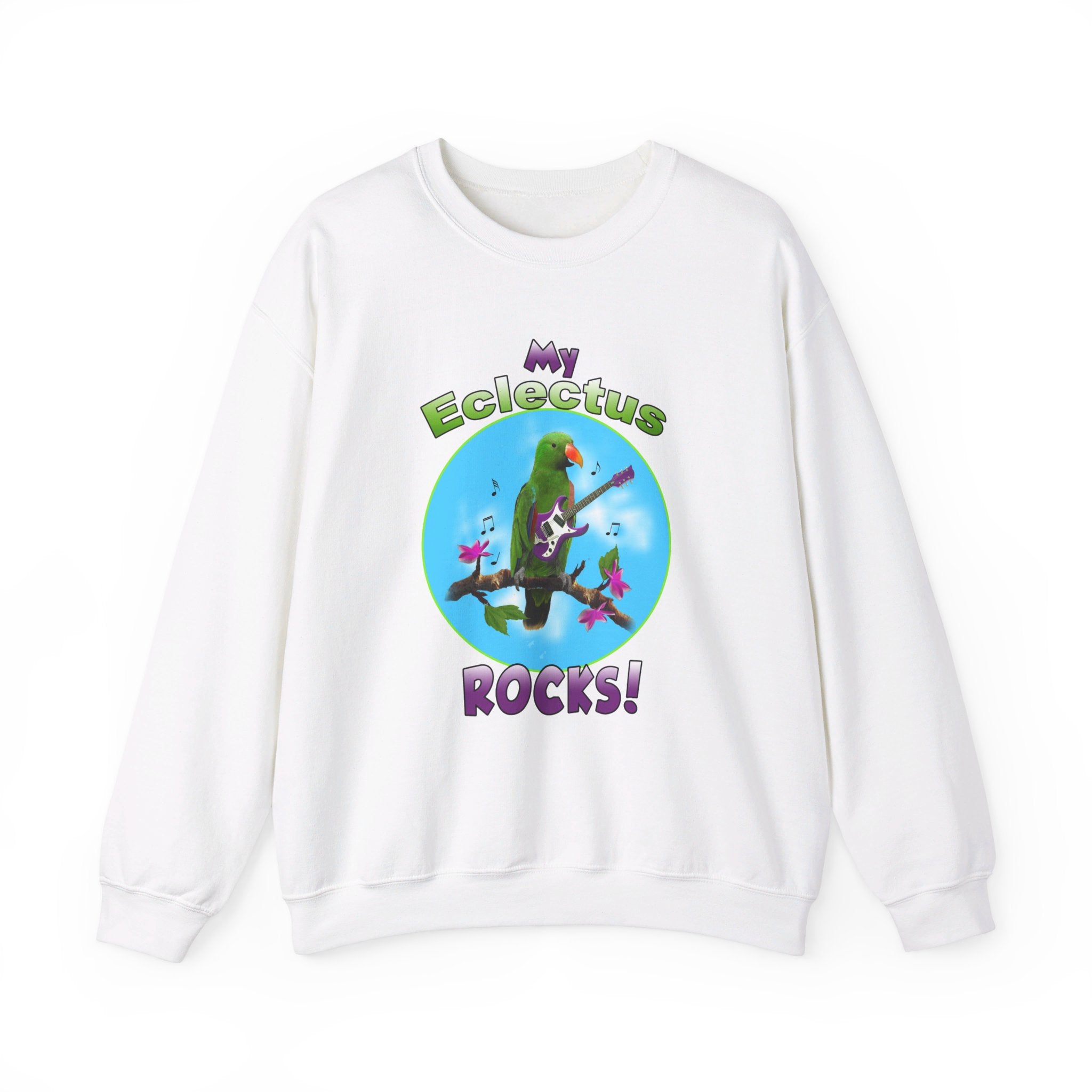 My Green Eclectus Rocks Guitar Sweatshirt