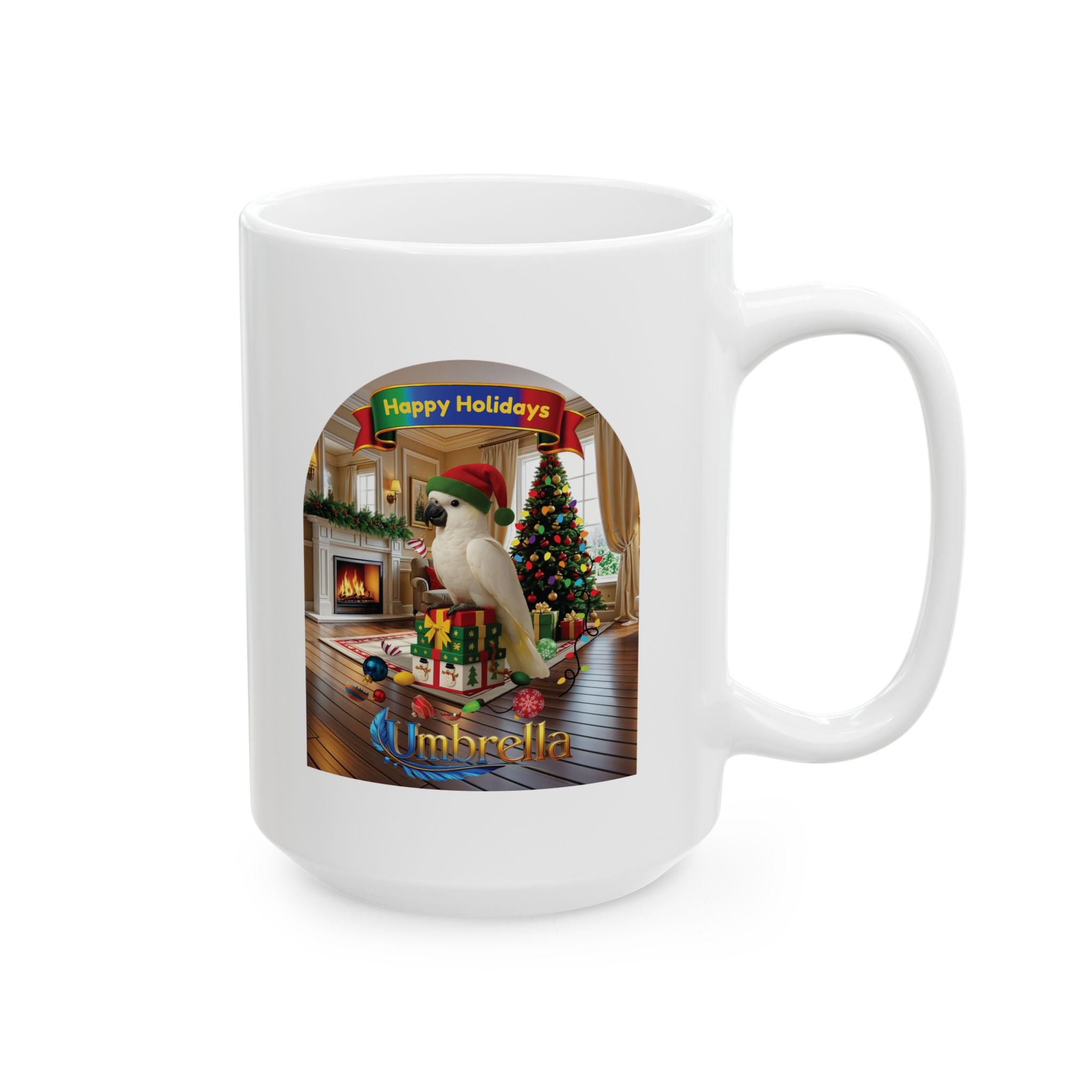 Christmas Happy Holidays Umbrella Mug