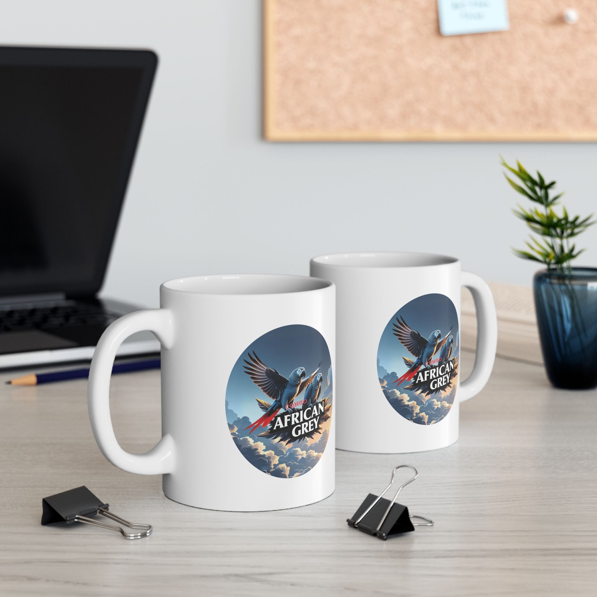 African Grey Congo Flying Mug