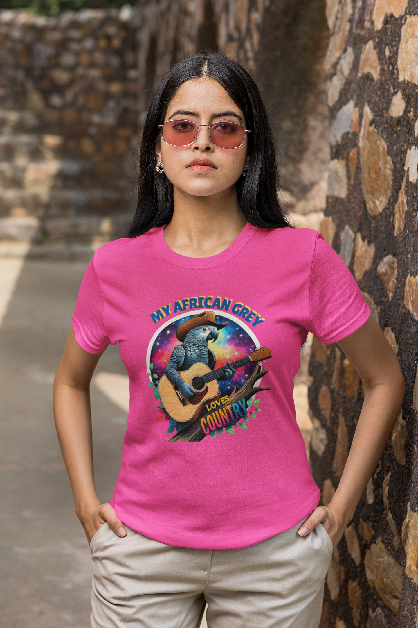 African Grey Loves Country T-Shirt
