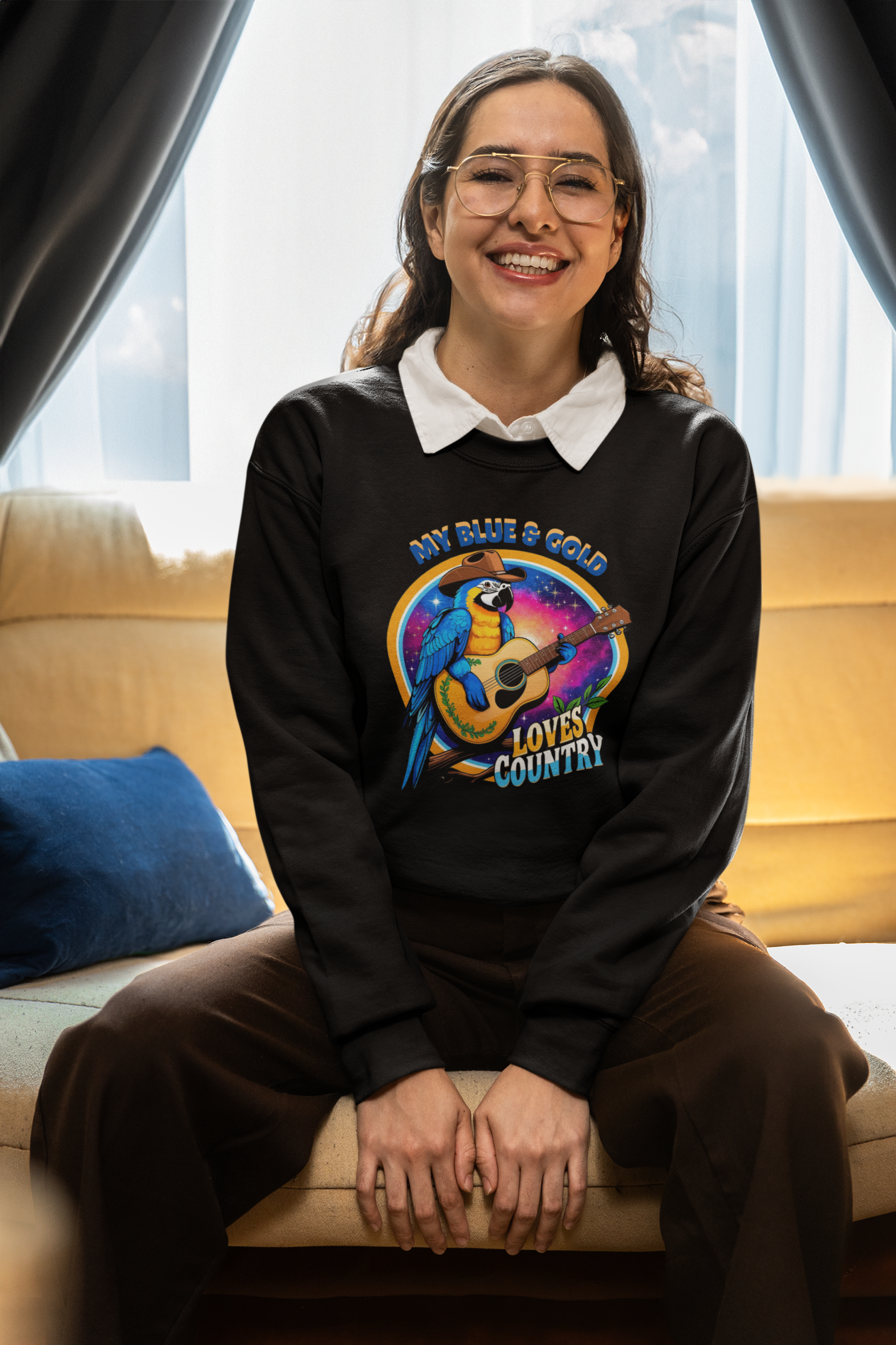Blue & Gold Love Country Sweatshirt