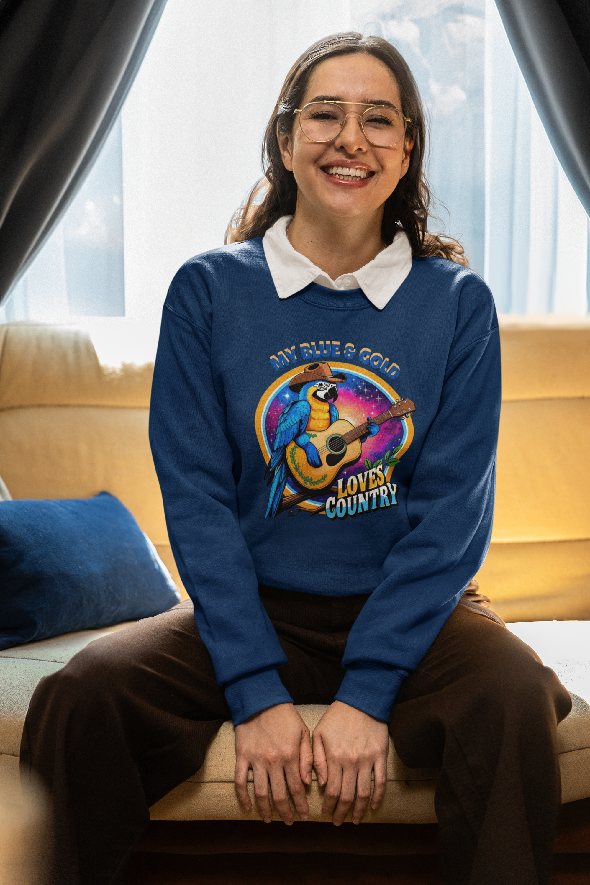 Blue & Gold Love Country Sweatshirt