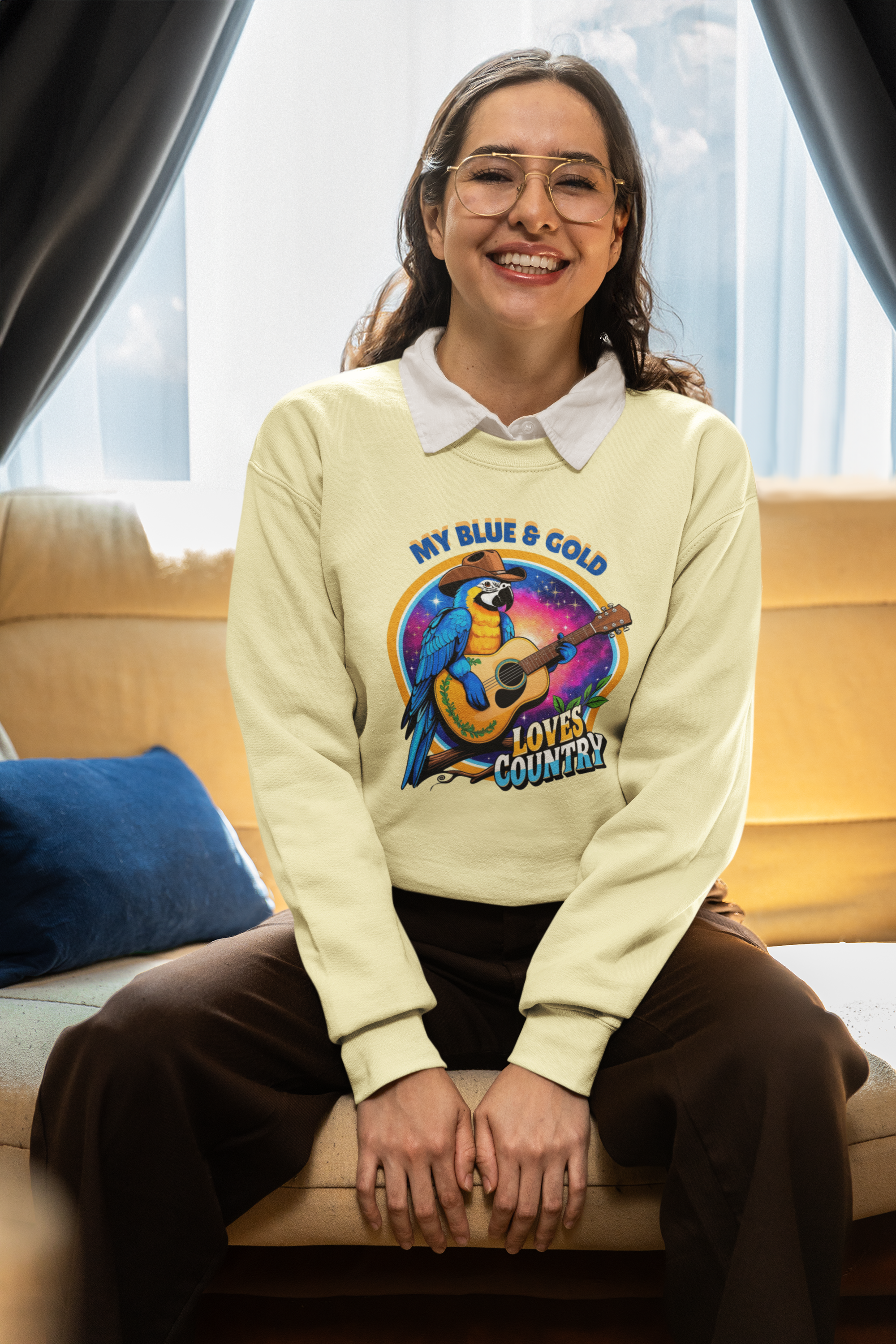 Blue & Gold Love Country Sweatshirt