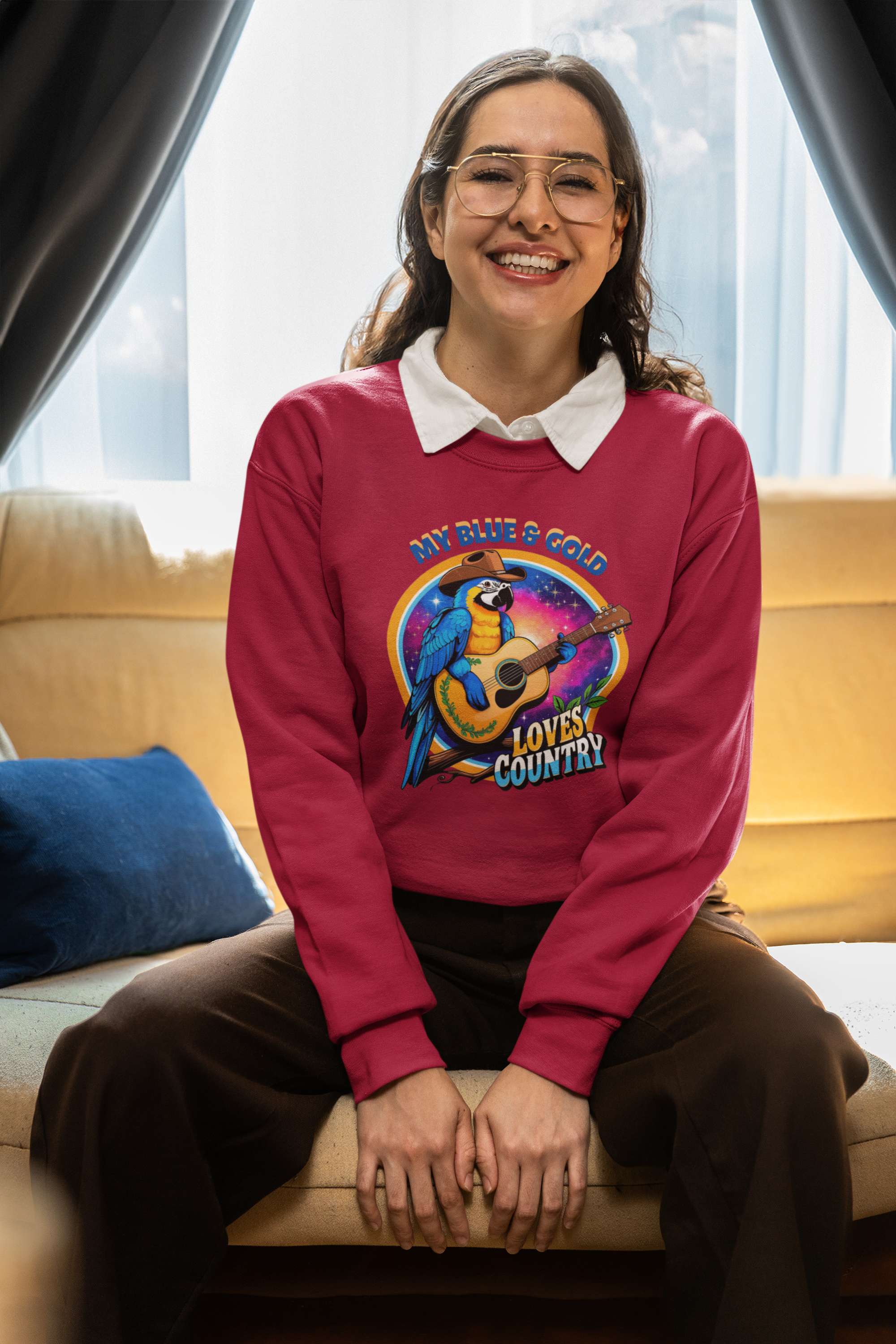 Blue & Gold Love Country Sweatshirt