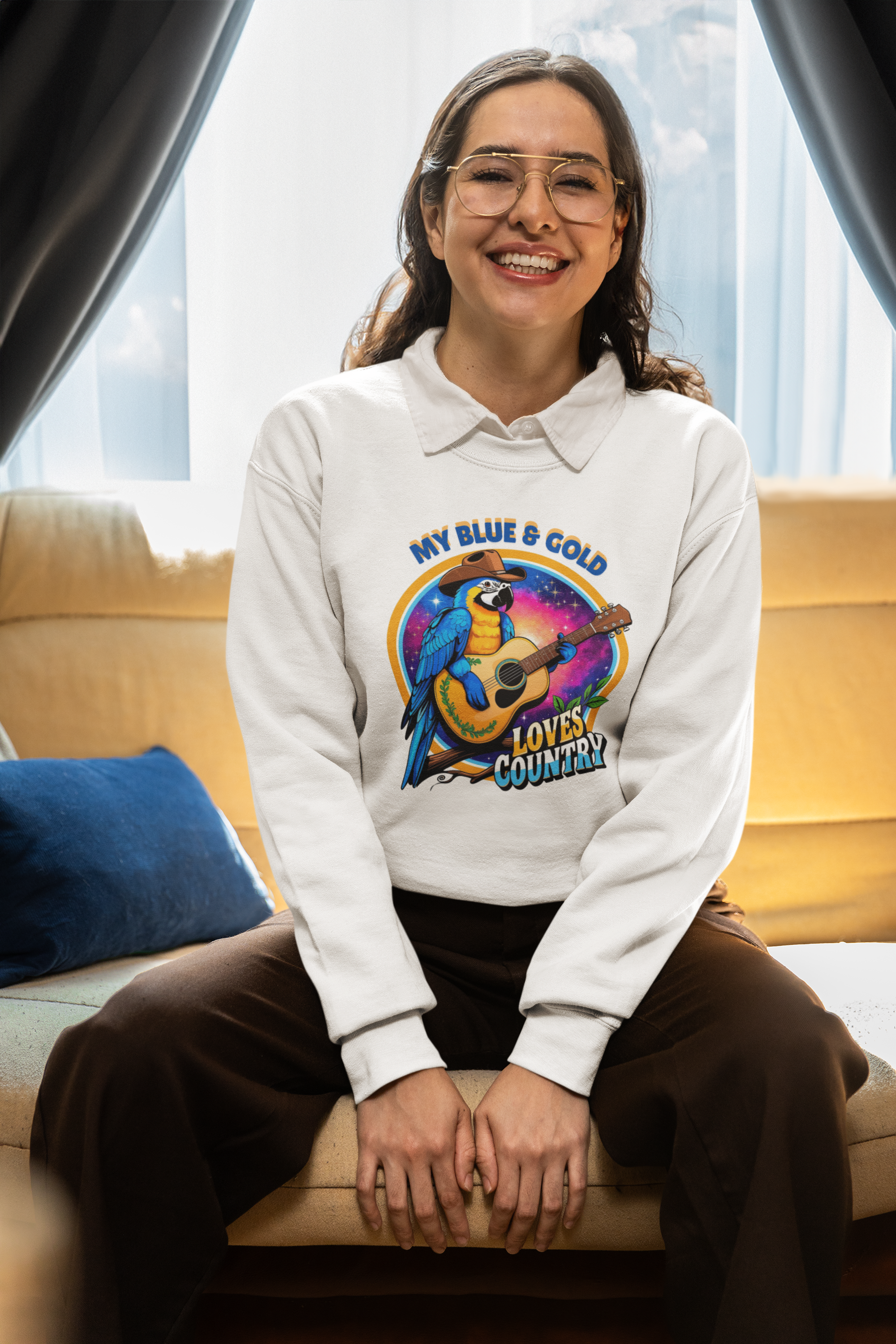 Blue & Gold Love Country Sweatshirt