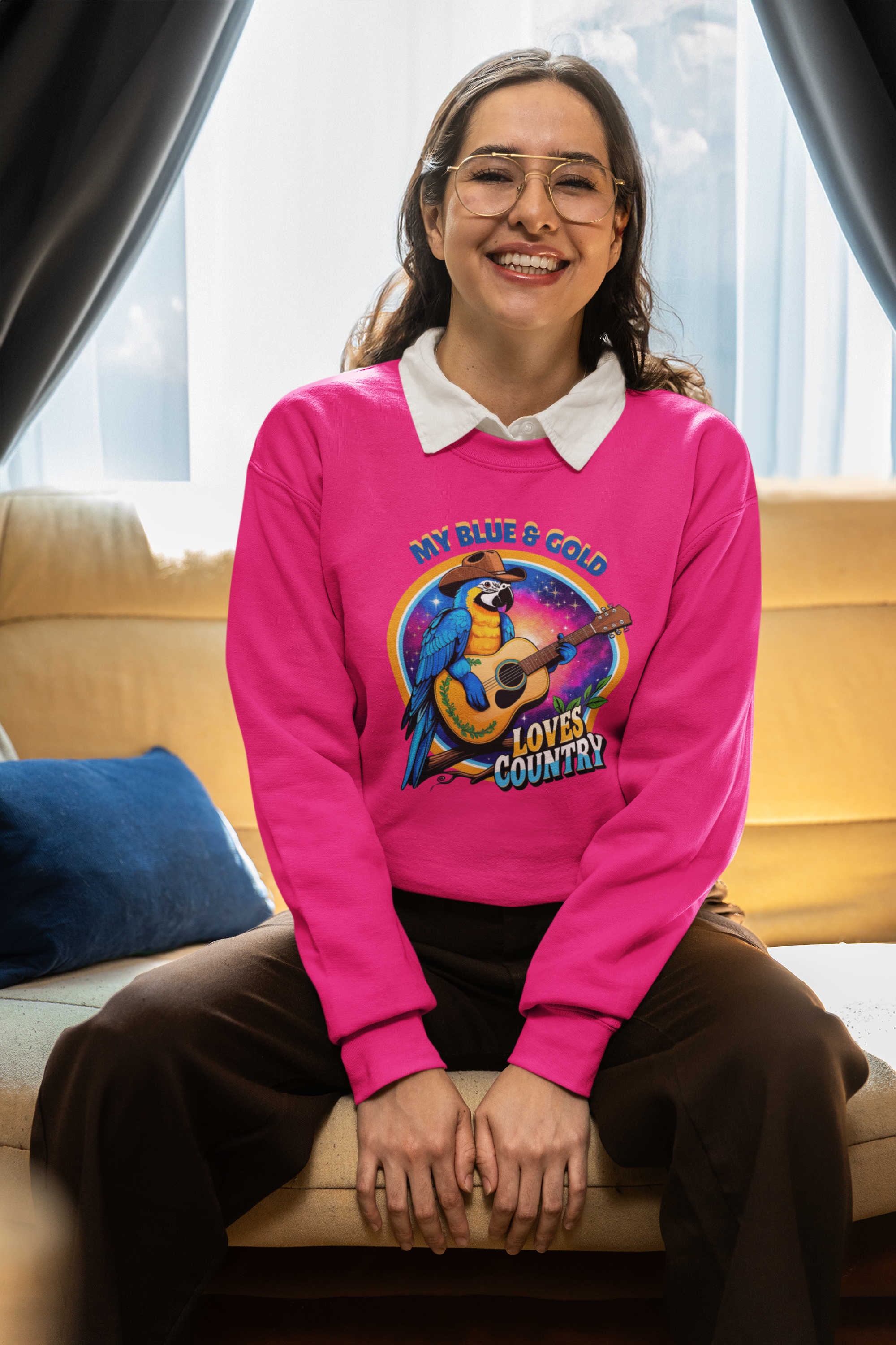 Blue & Gold Love Country Sweatshirt