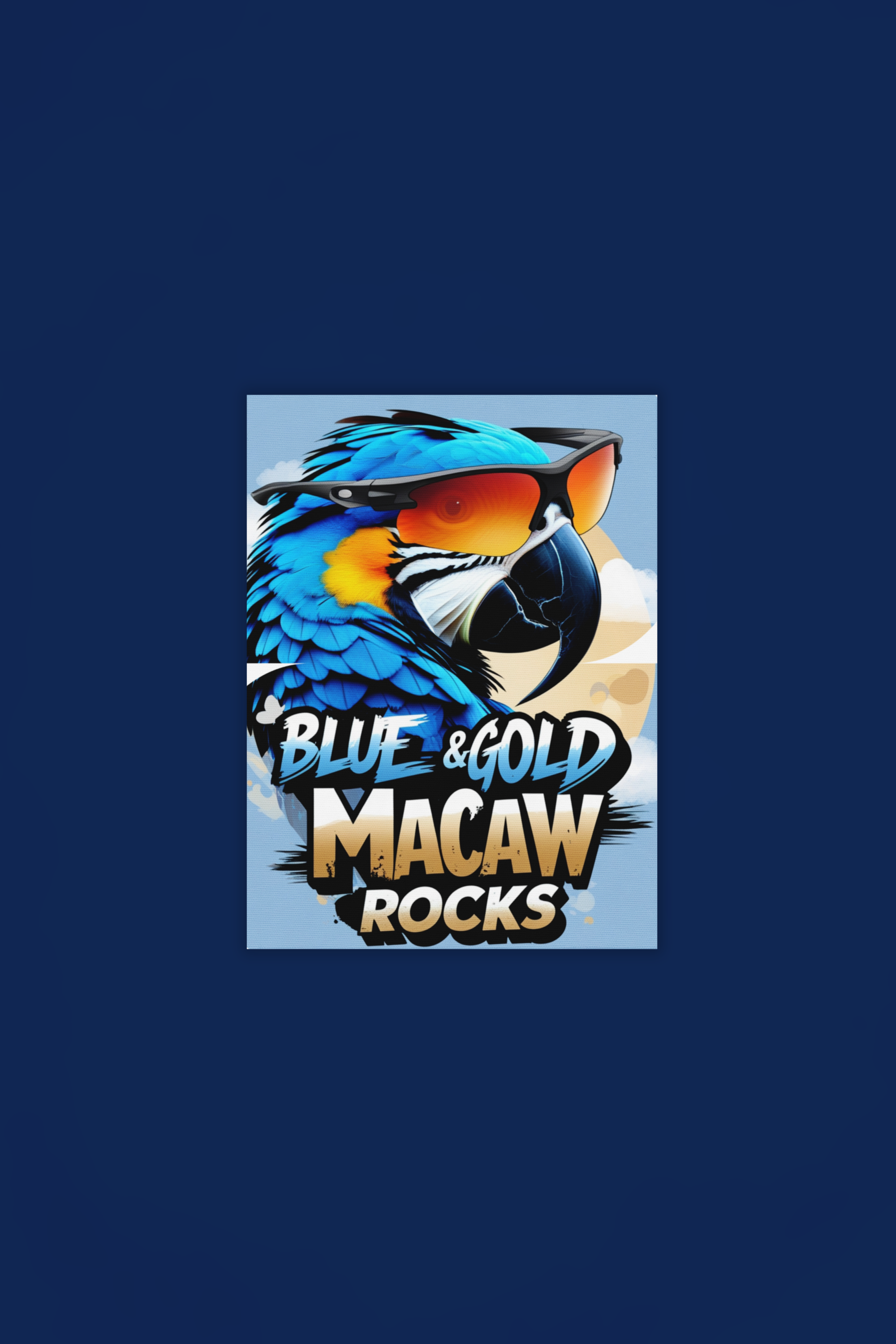 Blue & Gold Macaw Rocks Wall-Hanging