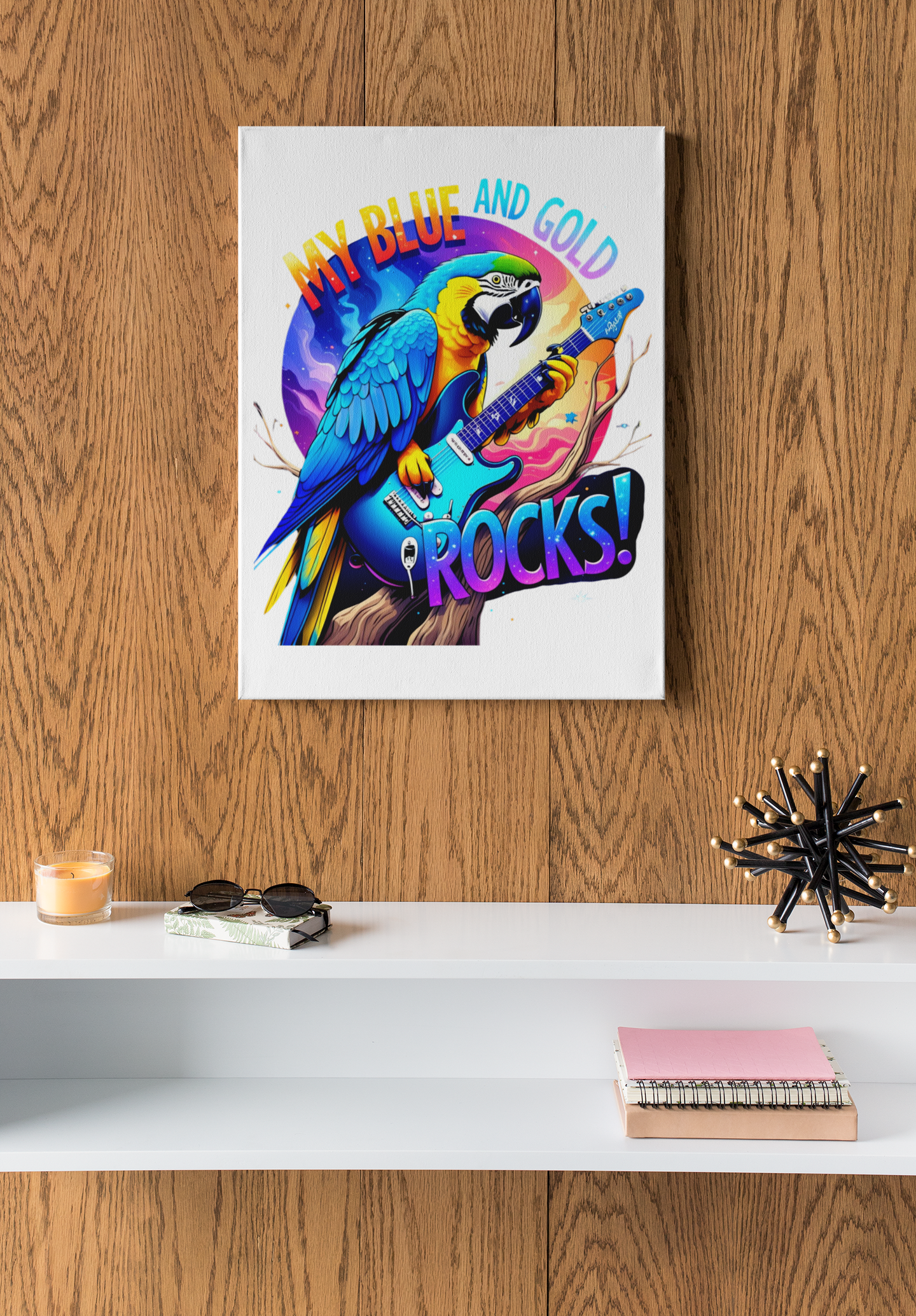 My Blue & Gold Rocks Wall-Hanging