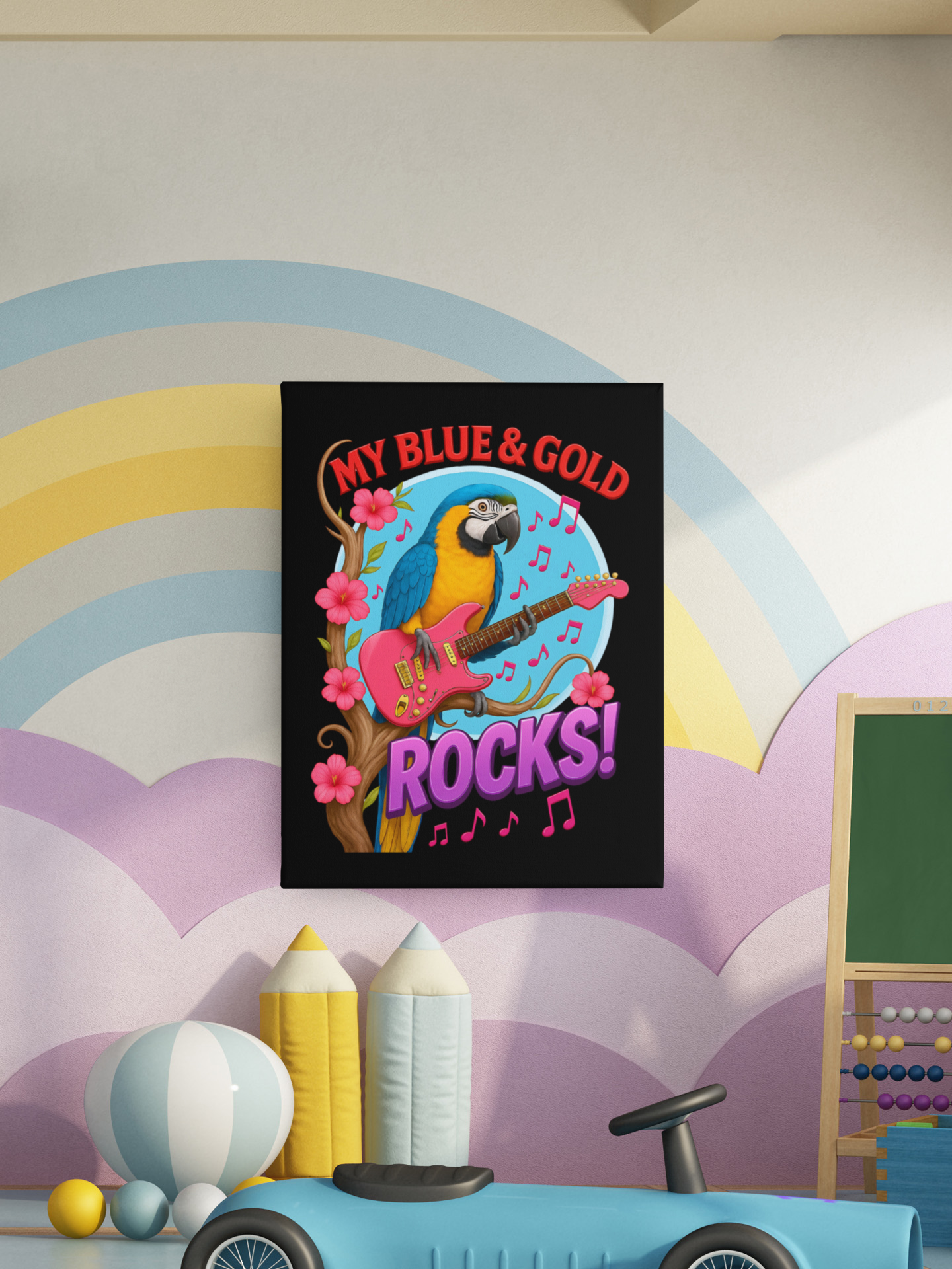 My Blue & Gold Rocks Wall-Hanging