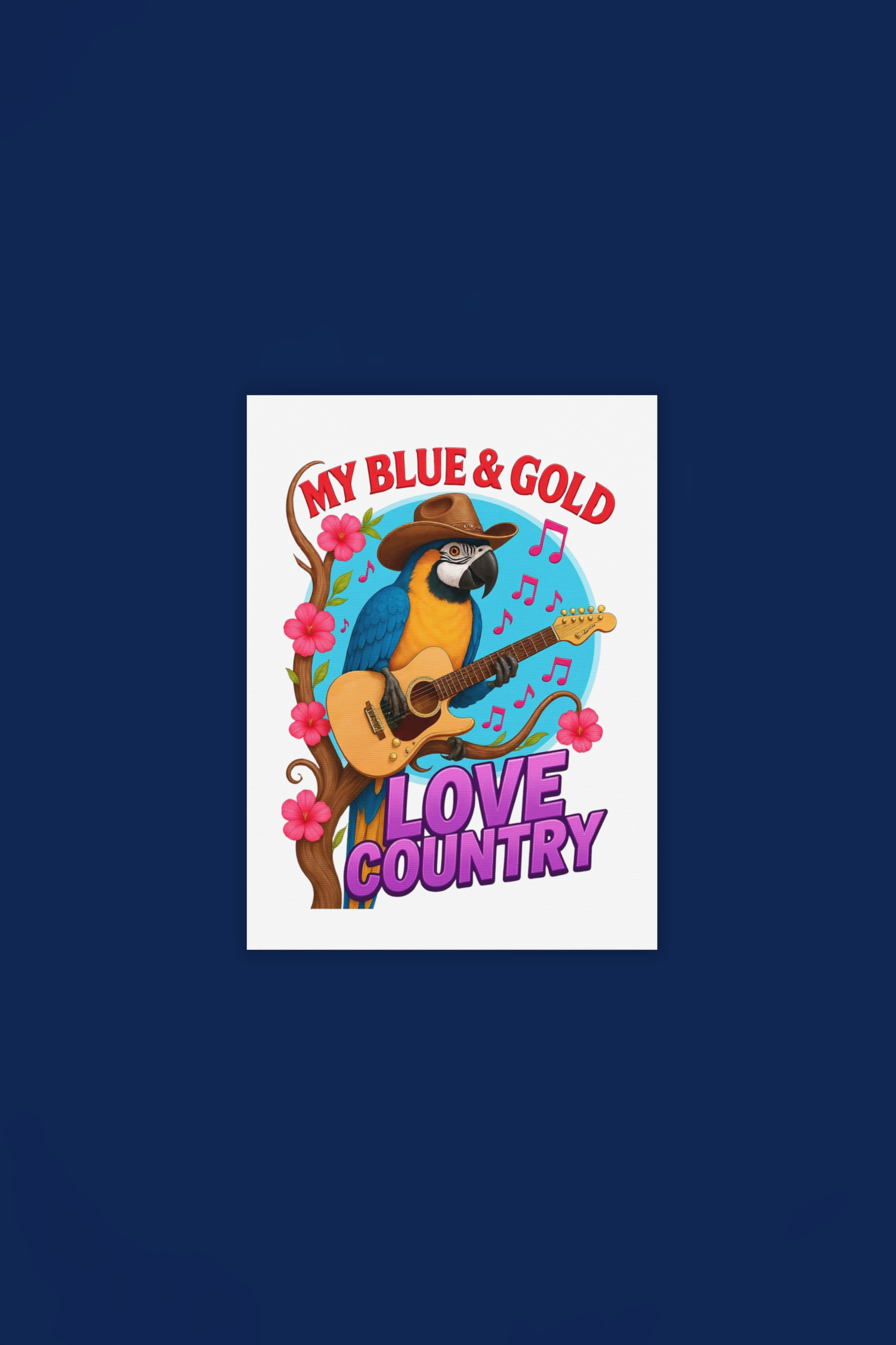 Blue & Gold Love Country Wall-Hanging
