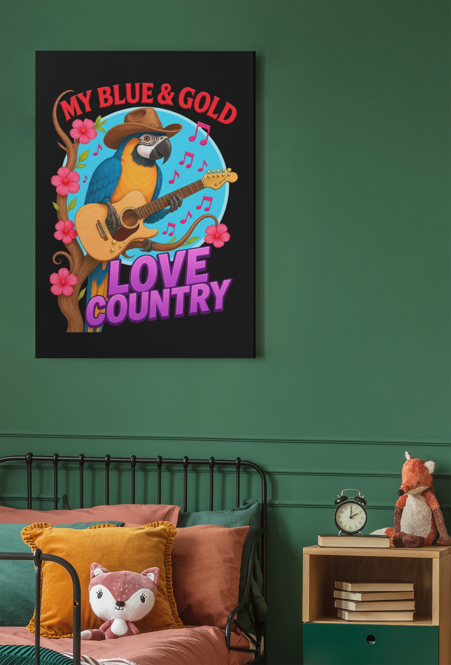 Blue & Gold Love Country Wall-Hanging