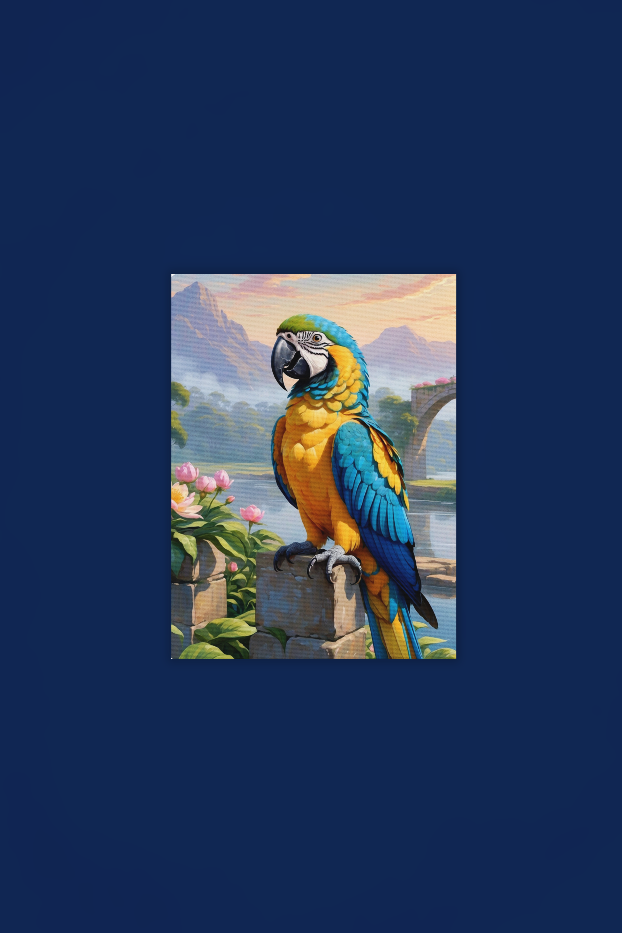 Blue & Gold Nature Wall-Hanging