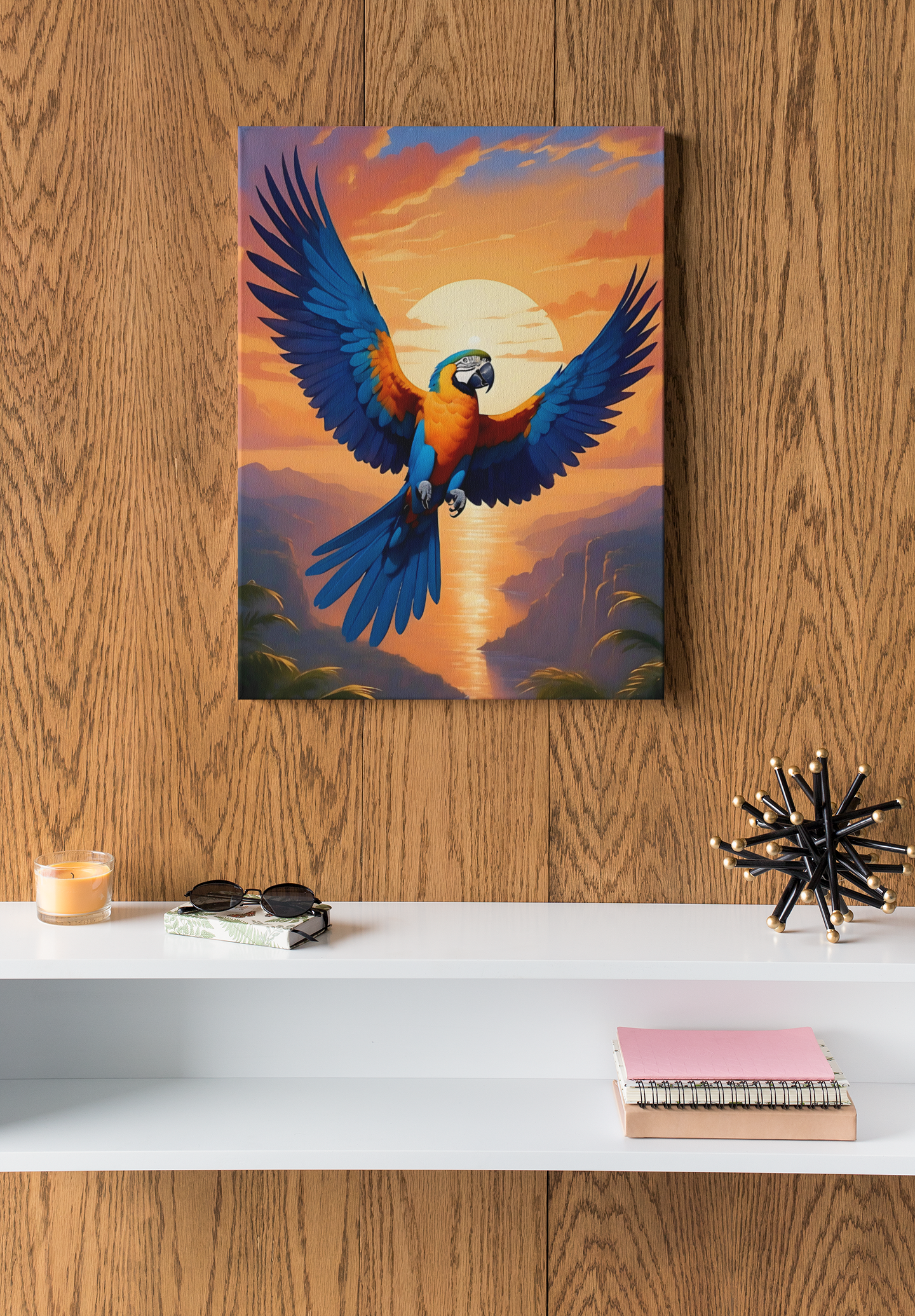 Blue & Gold Macaw Flying Wall-Hanging