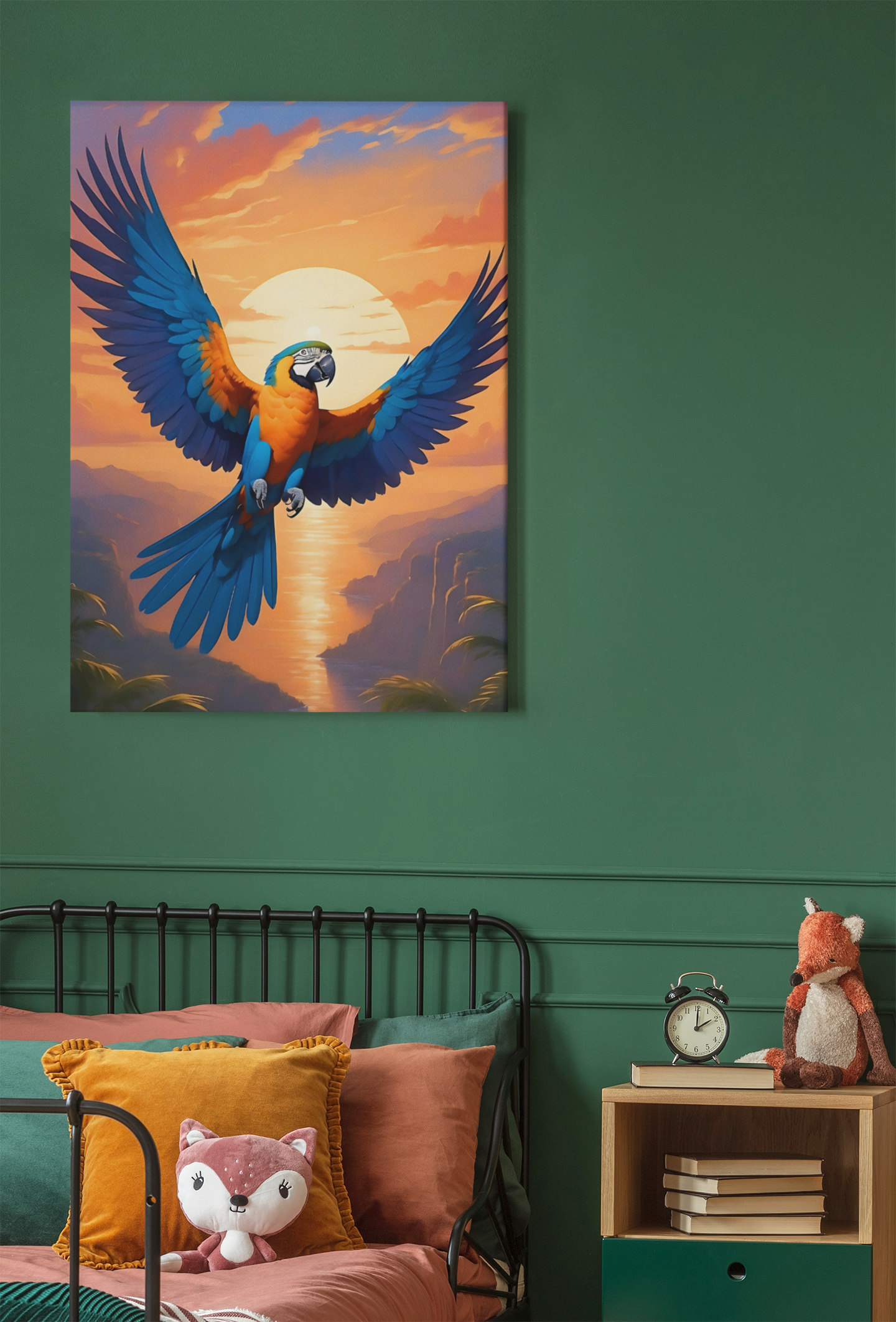 Blue & Gold Macaw Flying Wall-Hanging