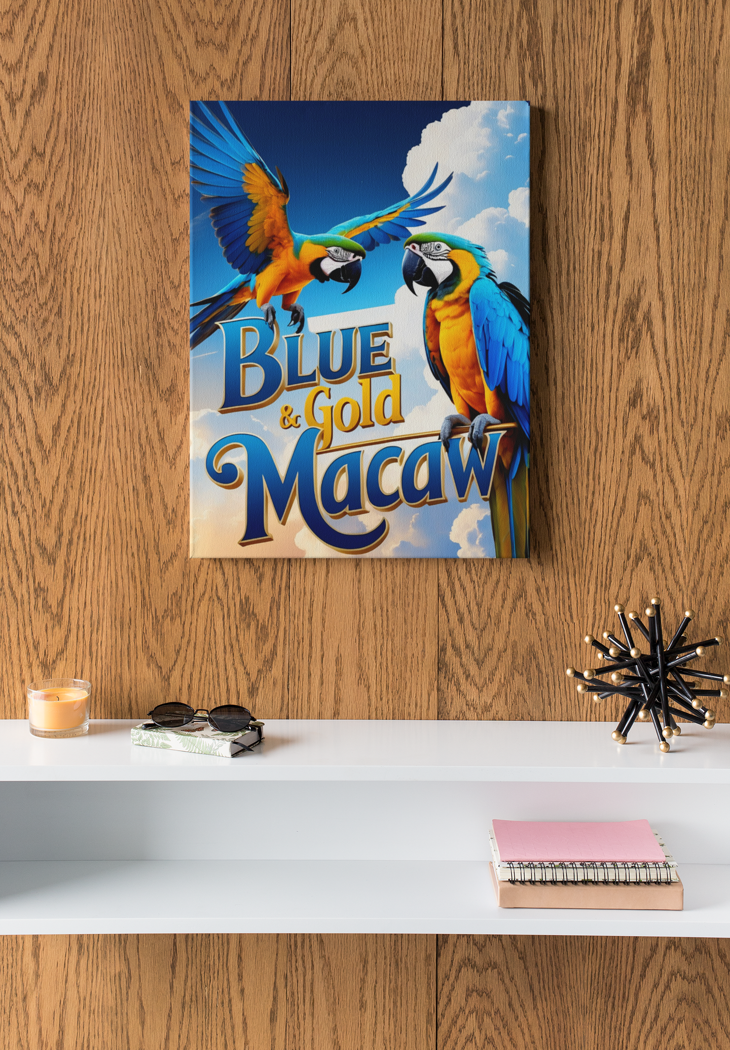 Blue & Gold Macaw Flying Wall-Hanging