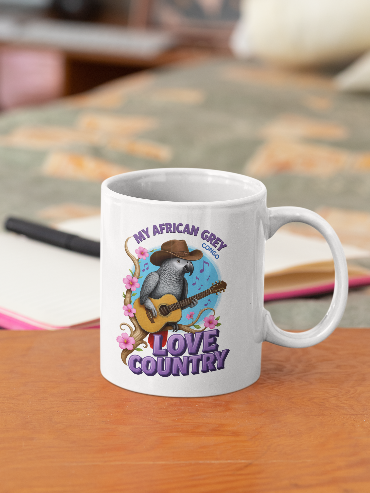 African Grey Congo Love Country Mug