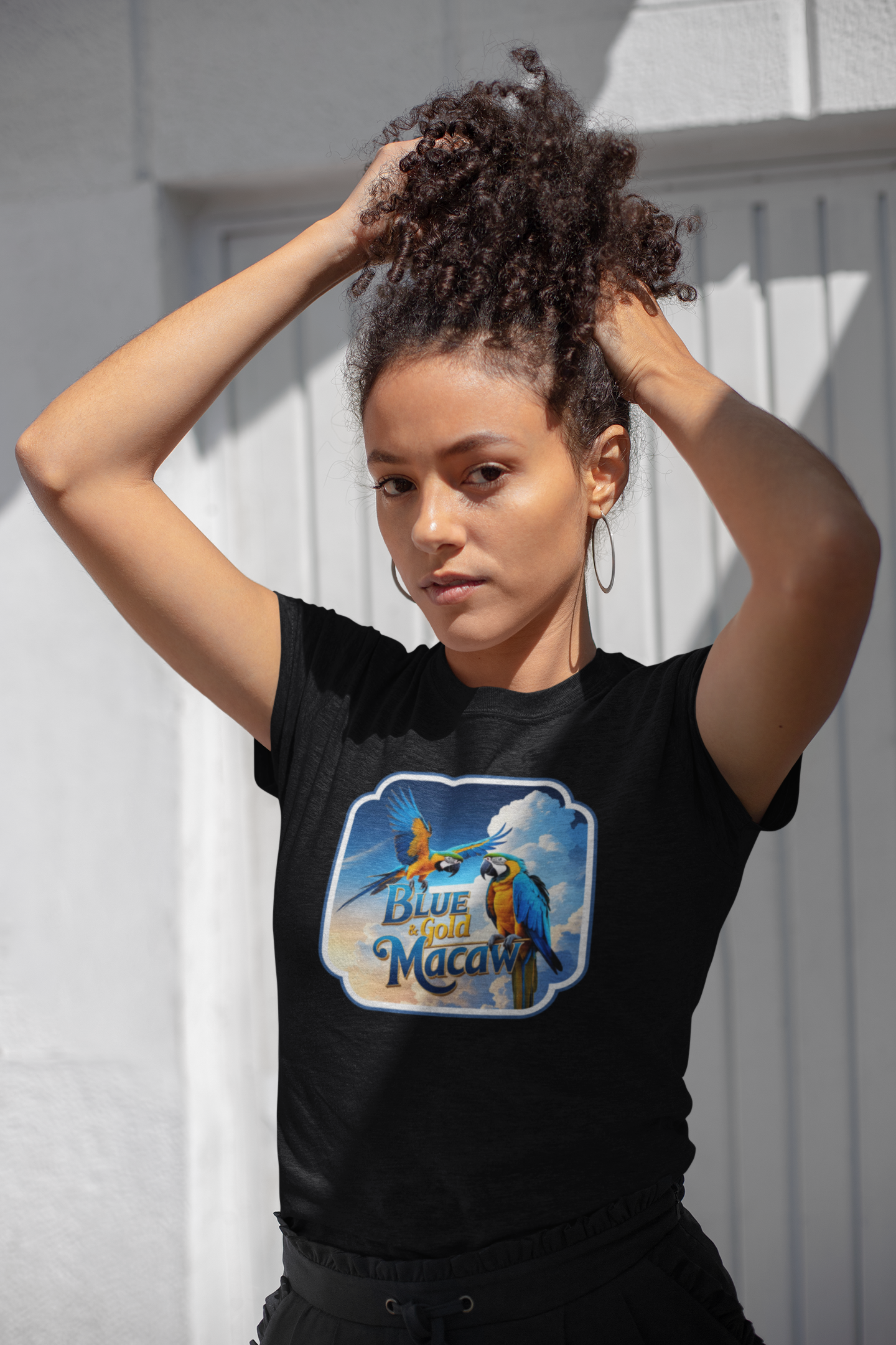Blue & Gold Macaw Flying T-Shirt