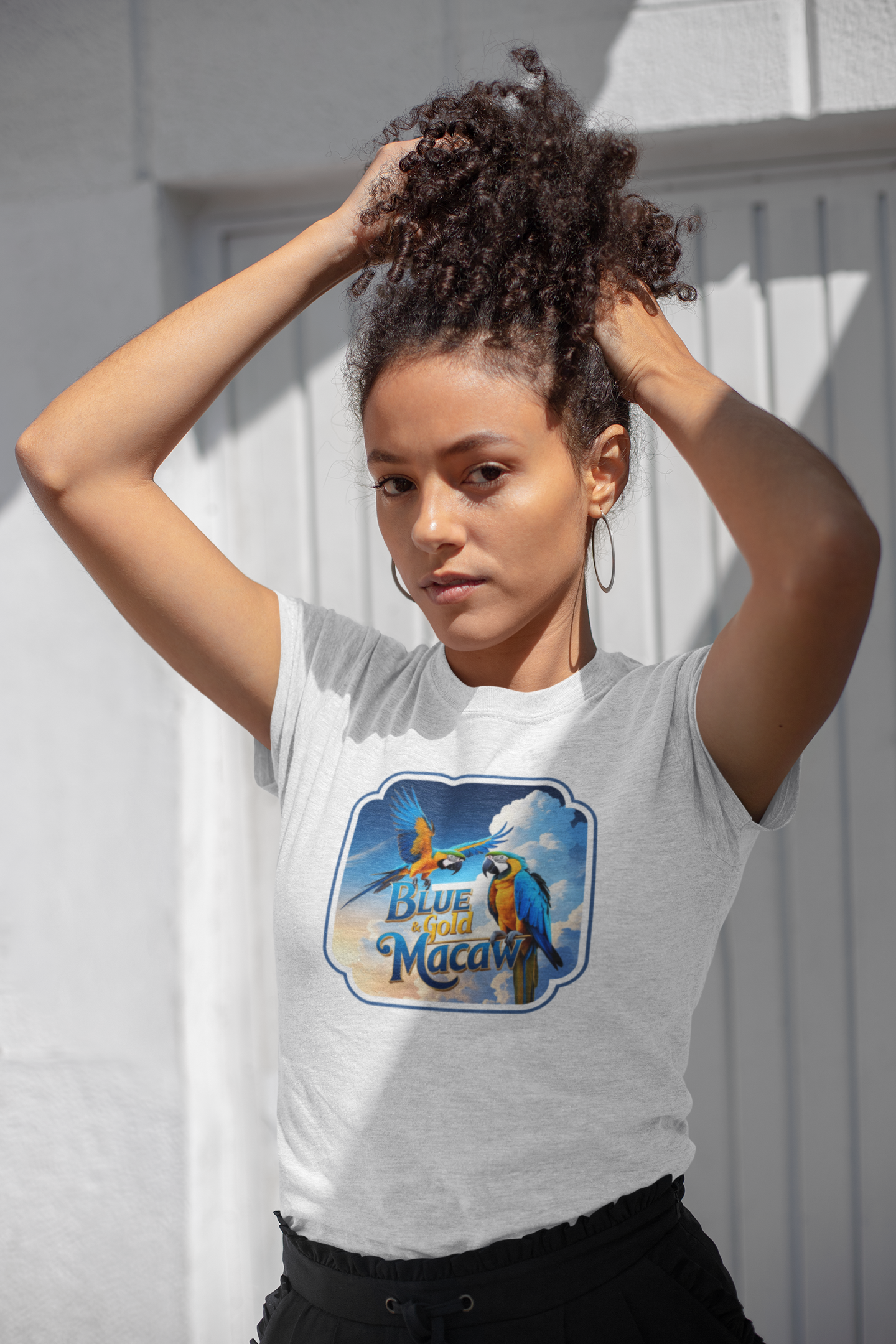 Blue & Gold Macaw Flying T-Shirt